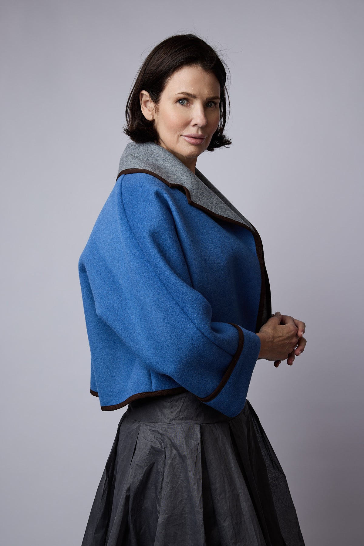 Eliza Jacket Wool Blue/grey