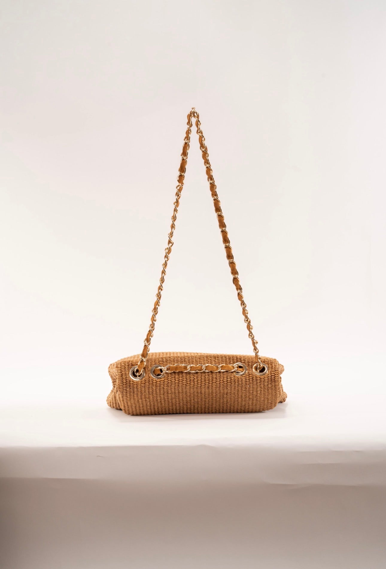 BIDINIS Clarice raffia bag Tobacco brown