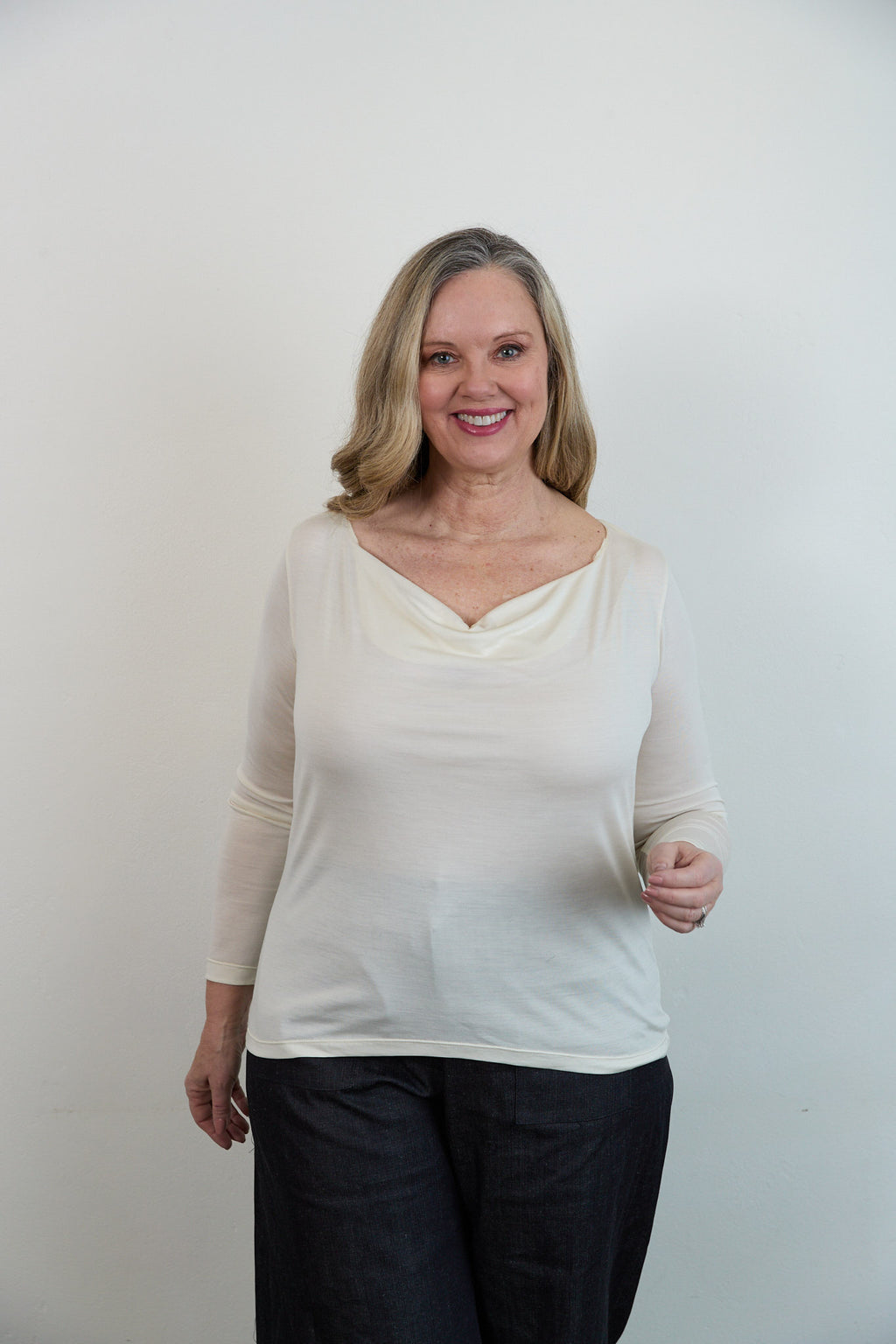 SYLVIA RILEY Cora Cowl neck top