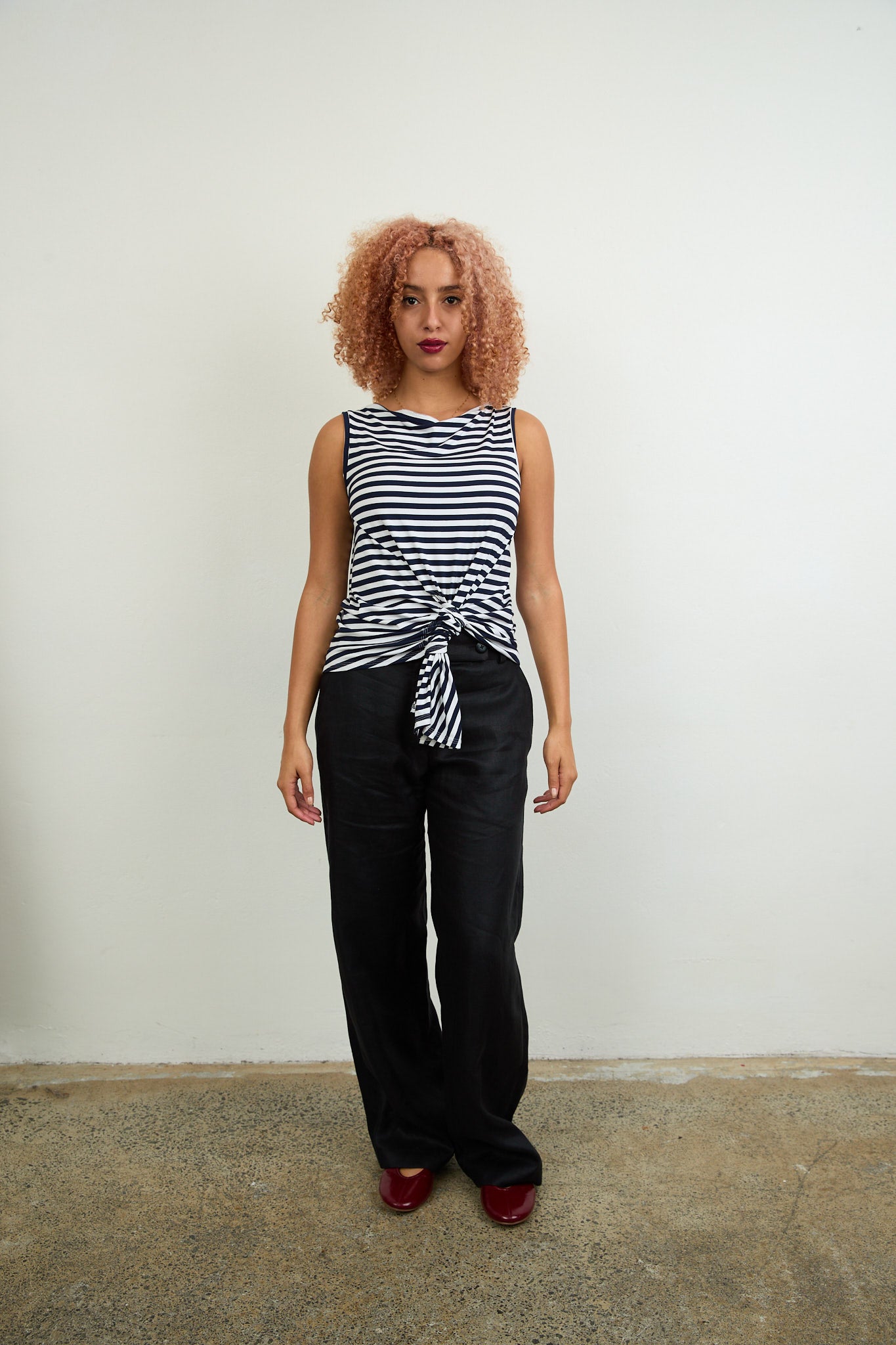 Tokyo Sleeveless Top stripe