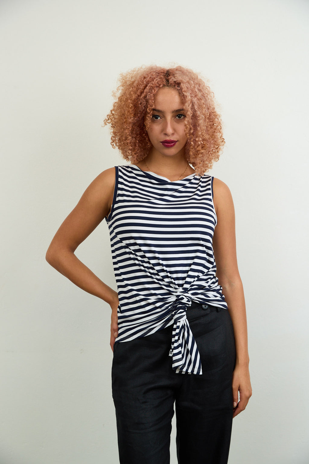 Tokyo Sleeveless Top stripe