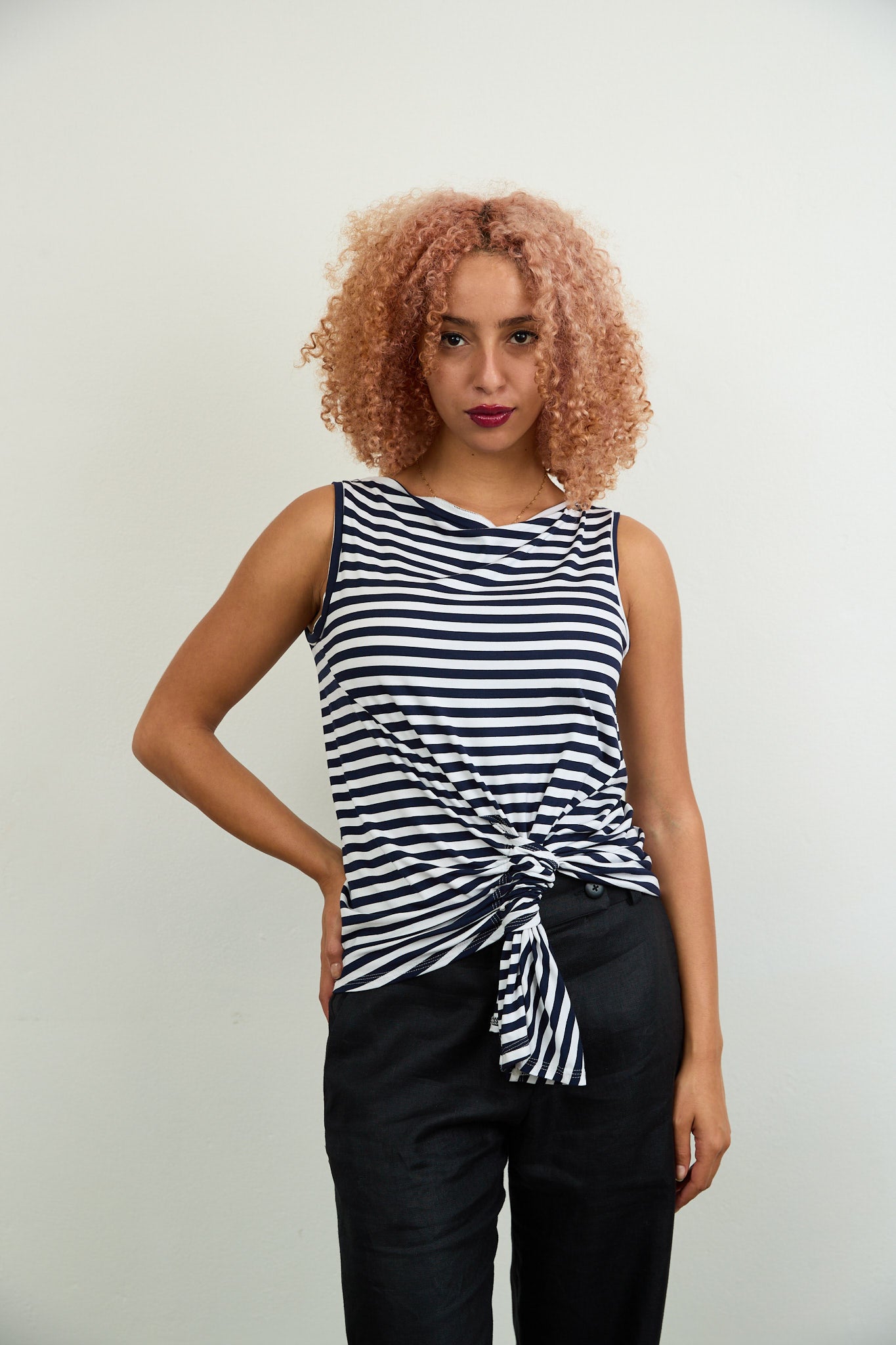 Tokyo Sleeveless Top stripe