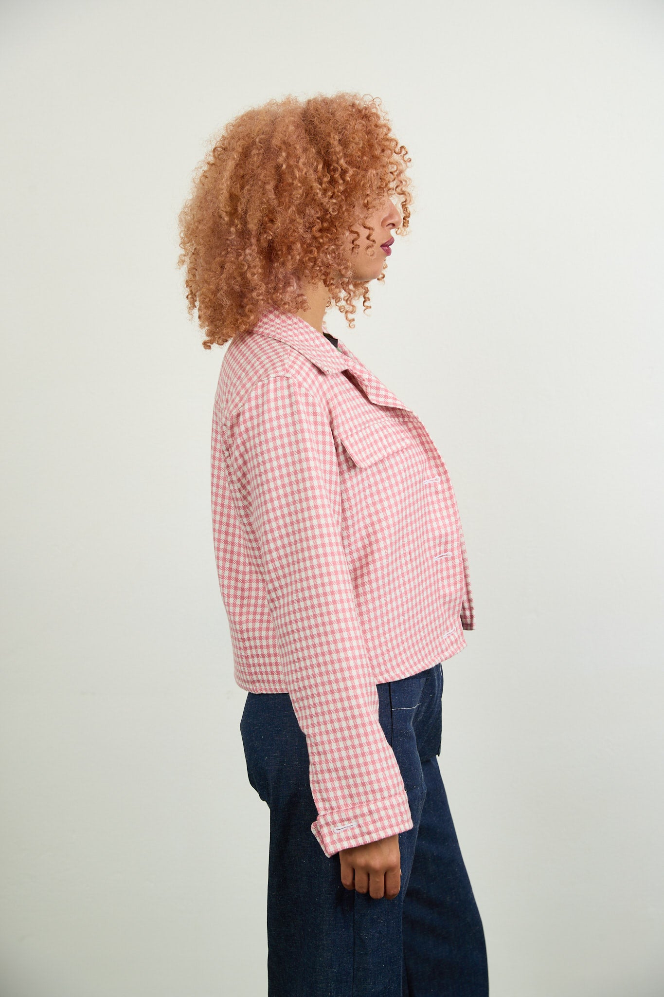 Sara Pink Check Jacket