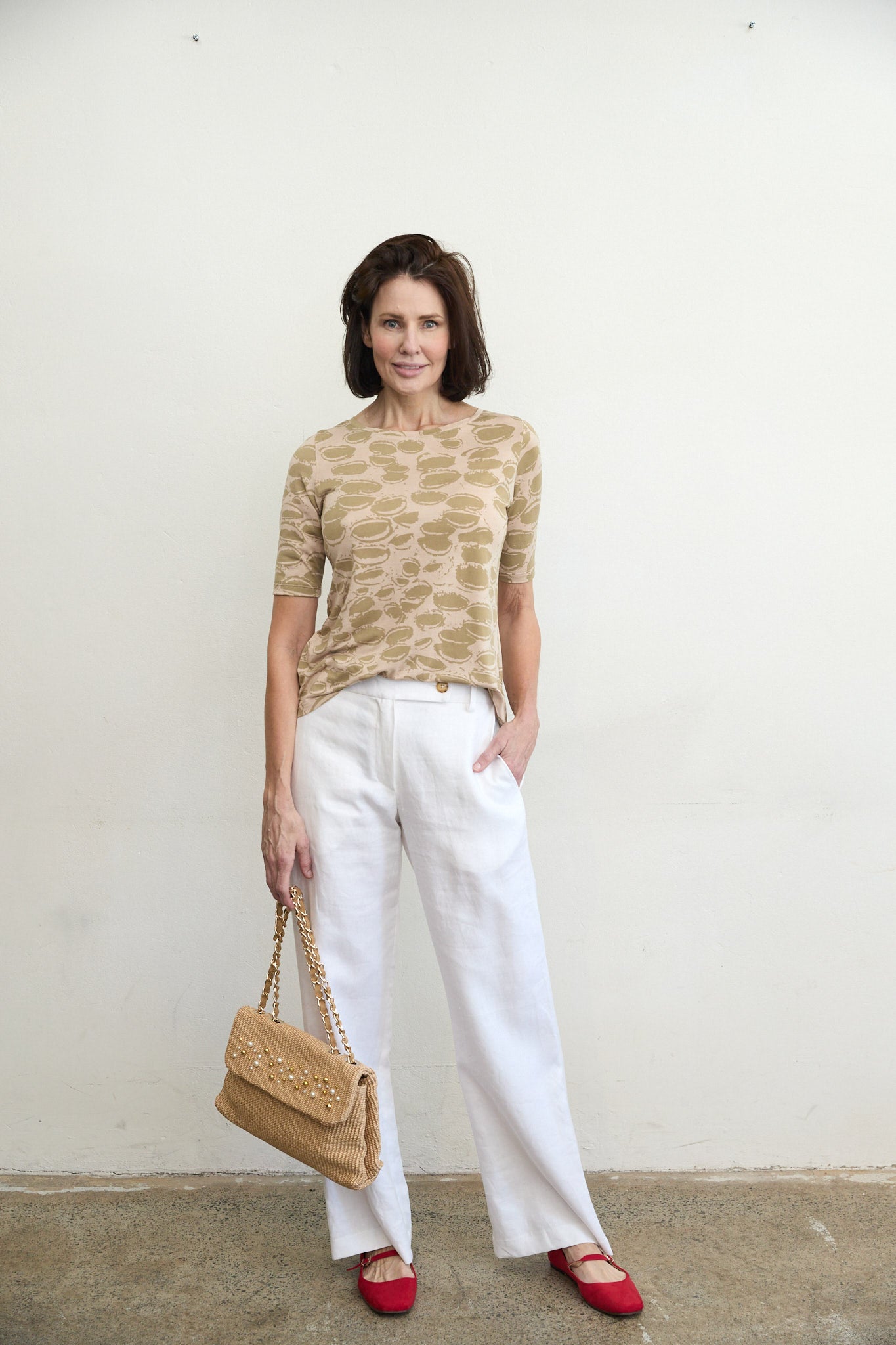 SYLVIA RILEY Artemis print top