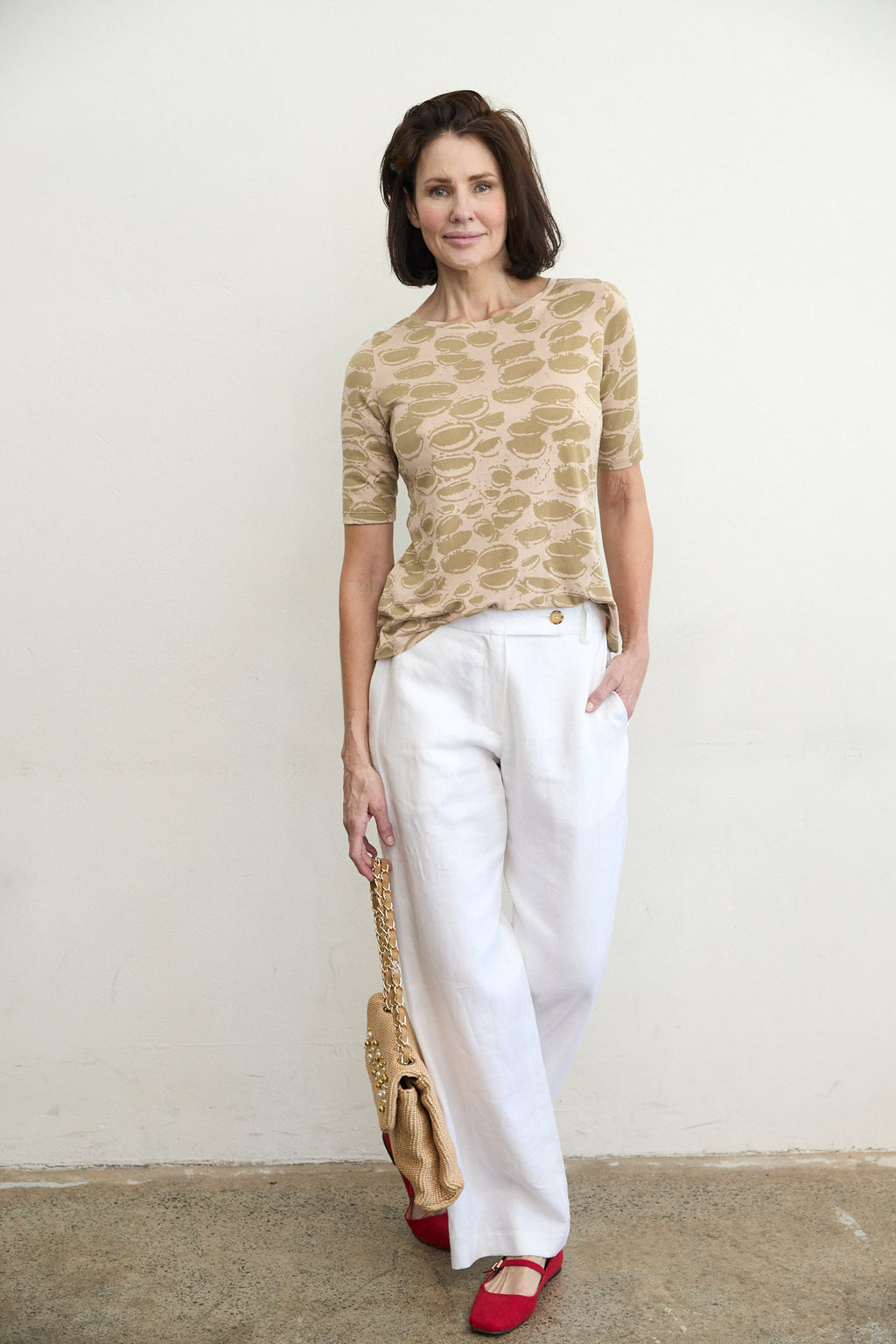 SYLVIA RILEY Artemis print top