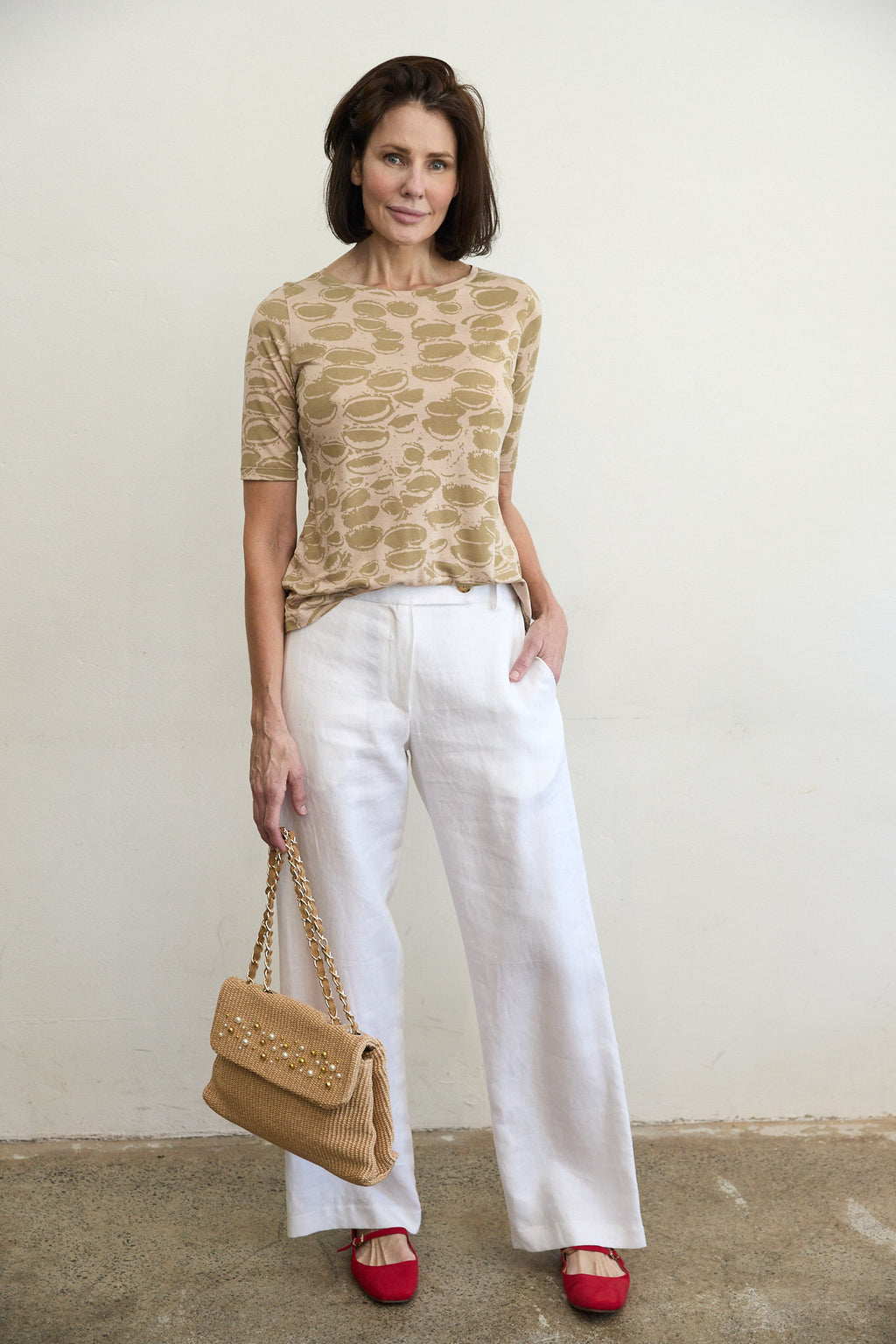 SYLVIA RILEY Artemis print top