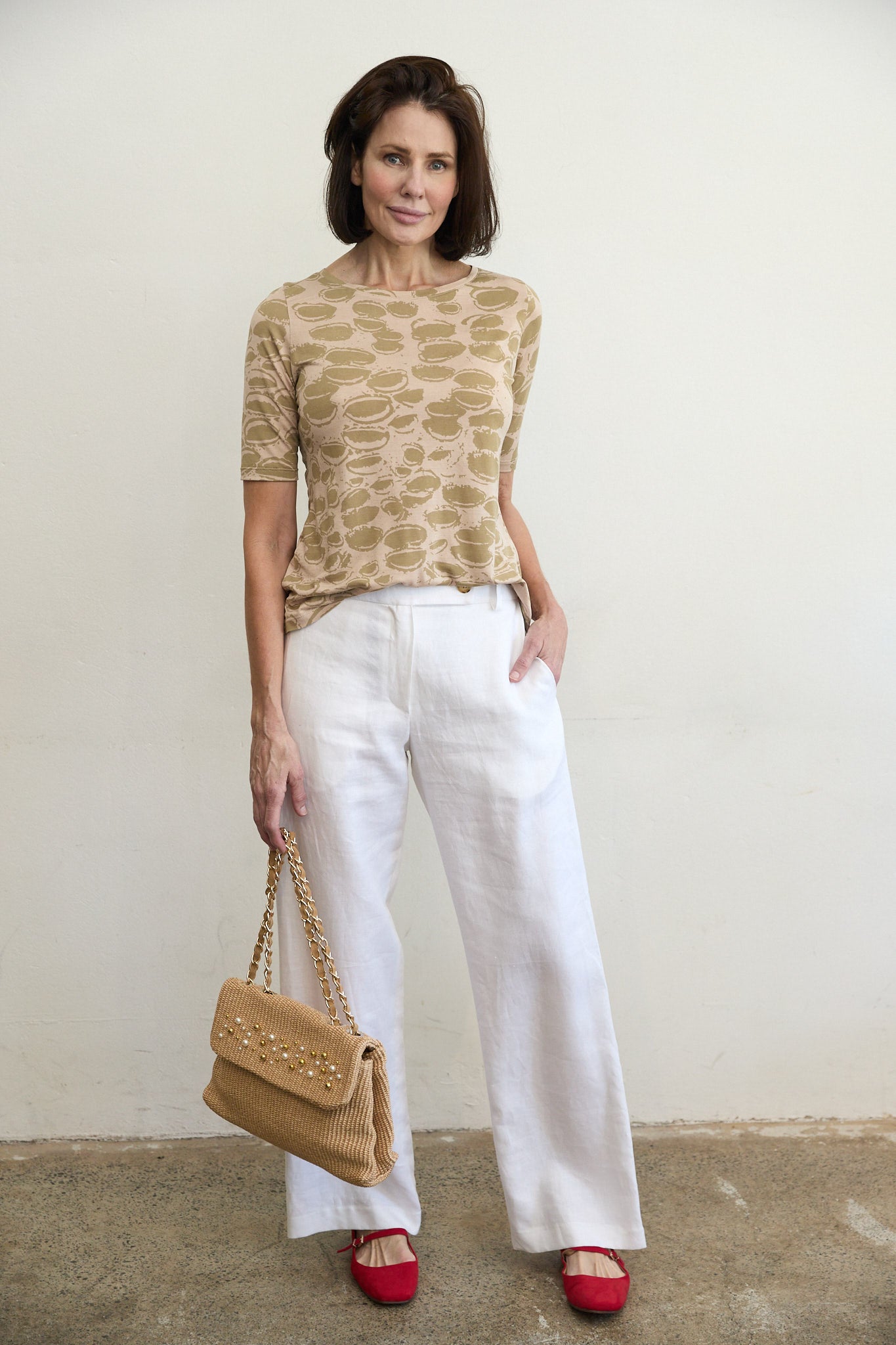 SYLVIA RILEY Artemis print top