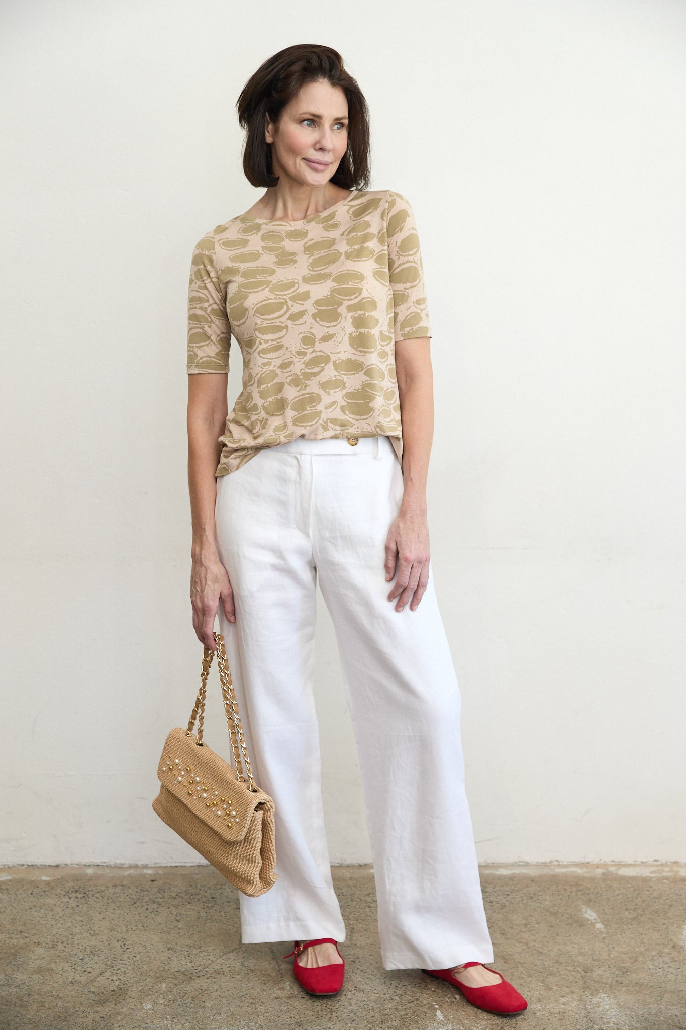 SYLVIA RILEY Artemis print top