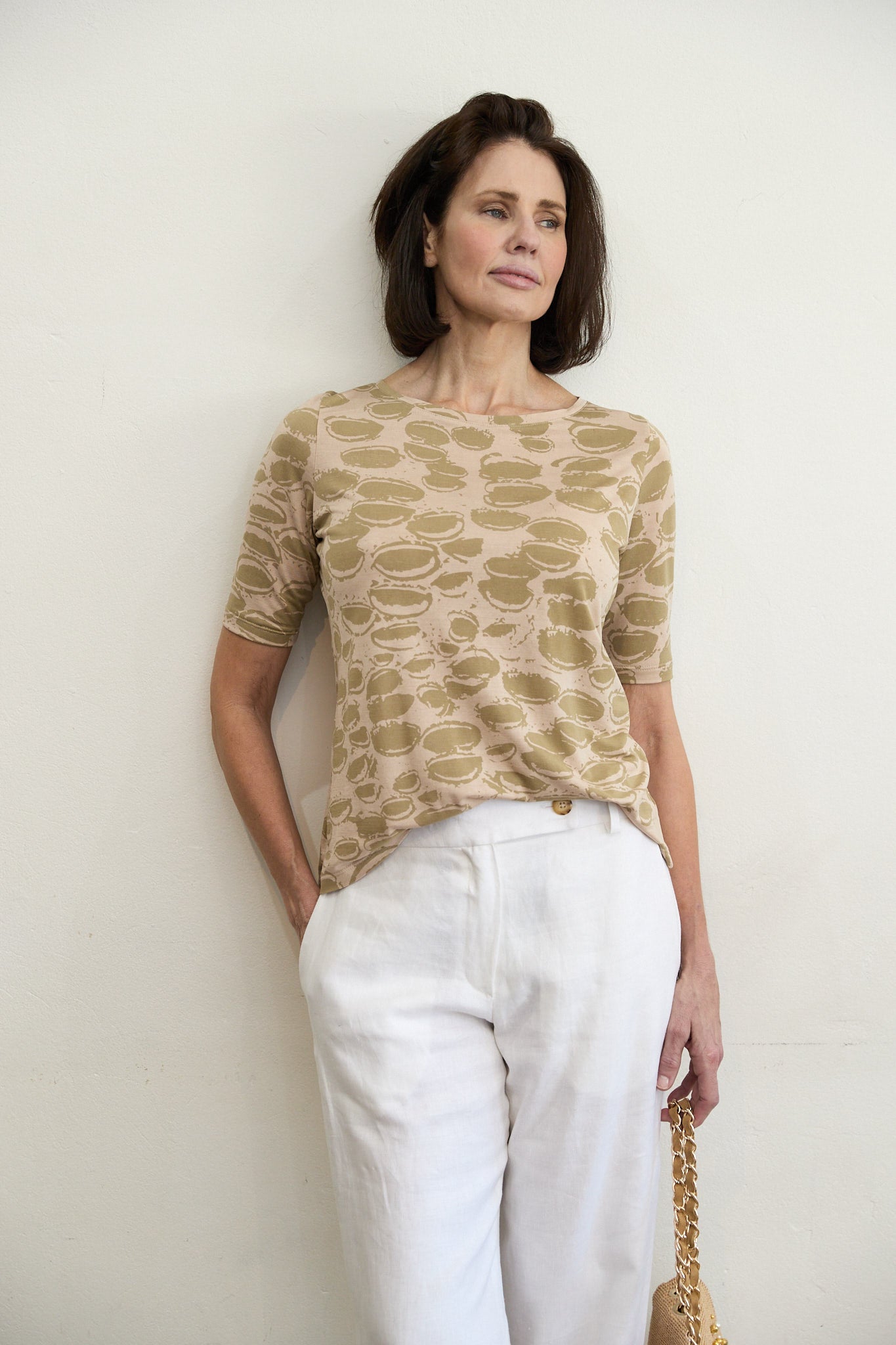 SYLVIA RILEY Artemis print top