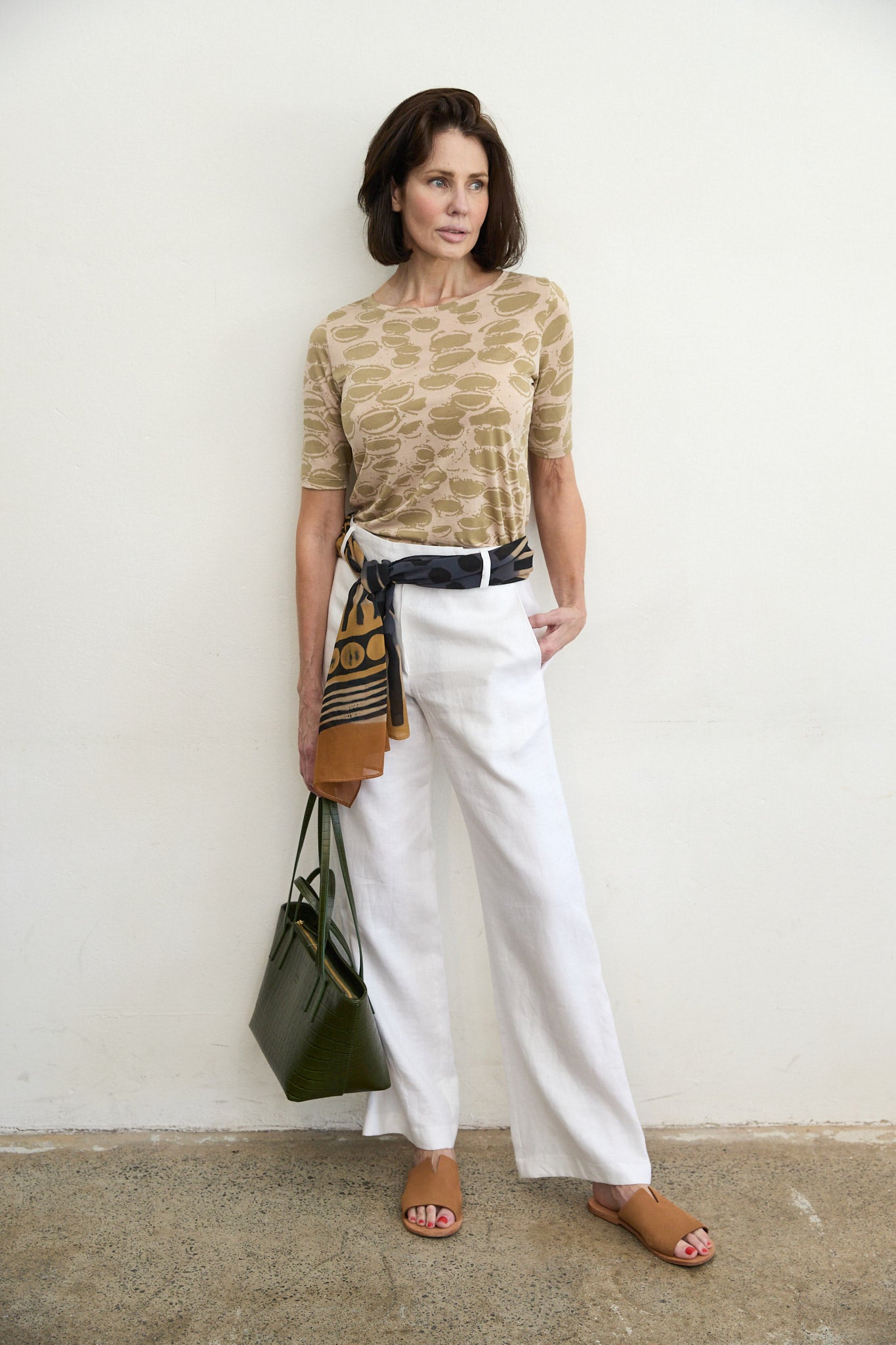 SYLVIA RILEY Artemis print top