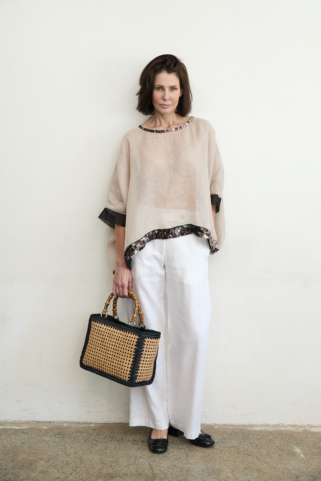 SYLVIA RILEY Artemis print top