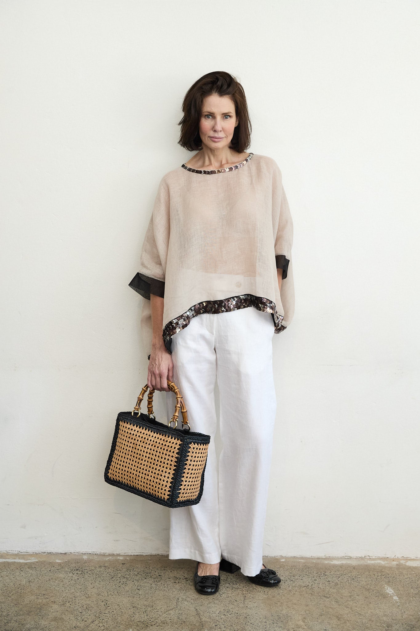 SYLVIA RILEY Artemis print top