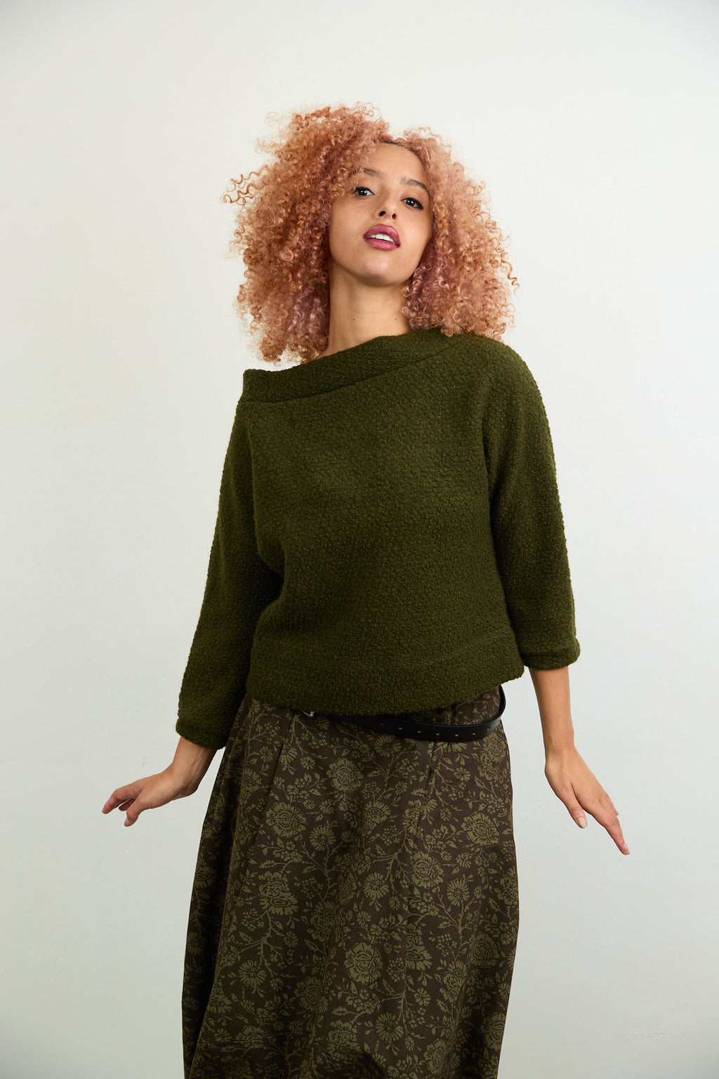 Jo Knit grey marle boiled wool