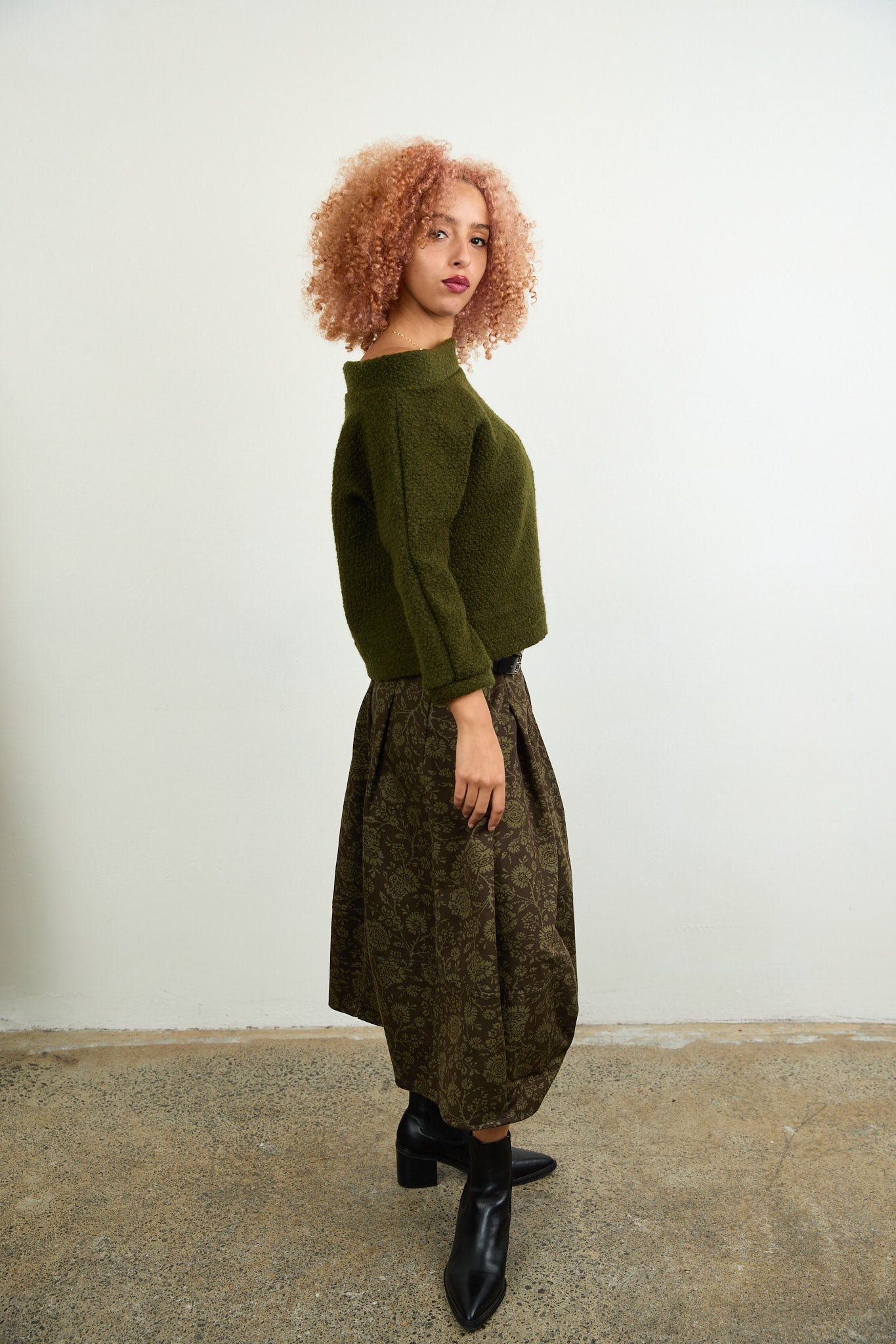 Riley Skirt Khaki Printed Drill