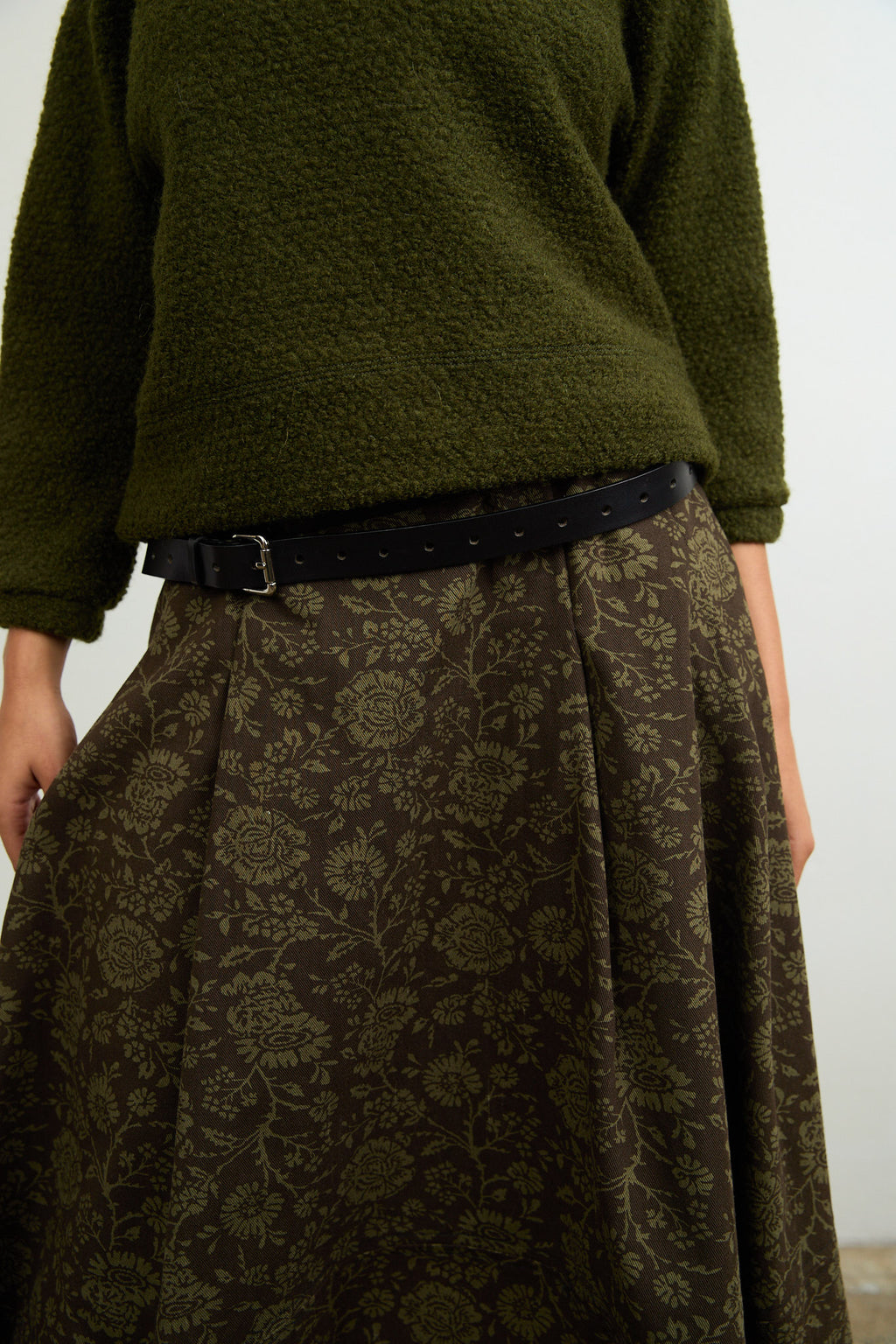 Riley Skirt Khaki Printed Drill