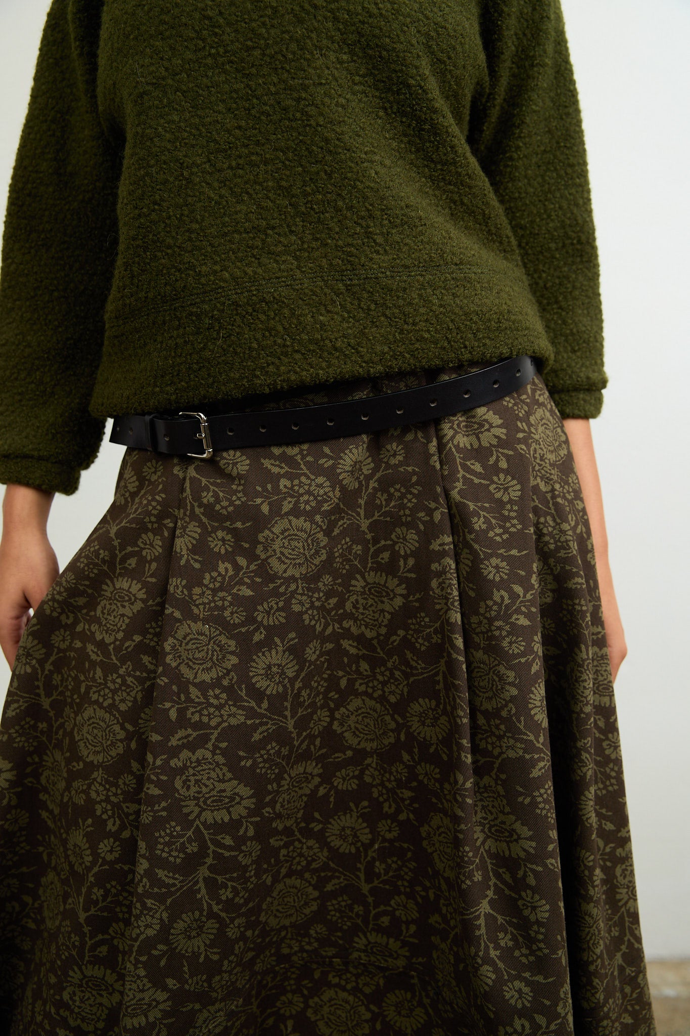 Riley Skirt Khaki Printed Drill
