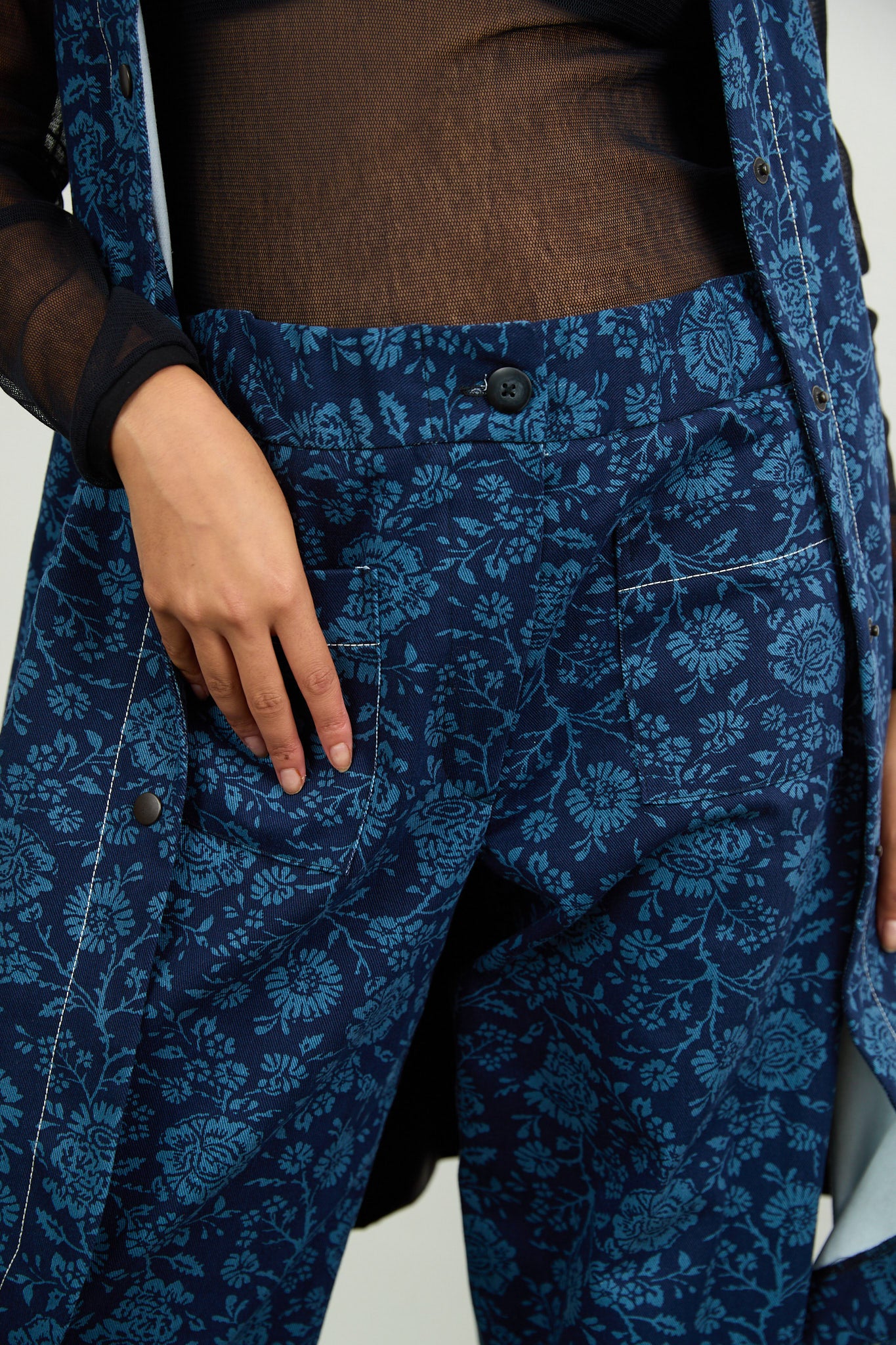Otto Jeans Blue Printed Drill
