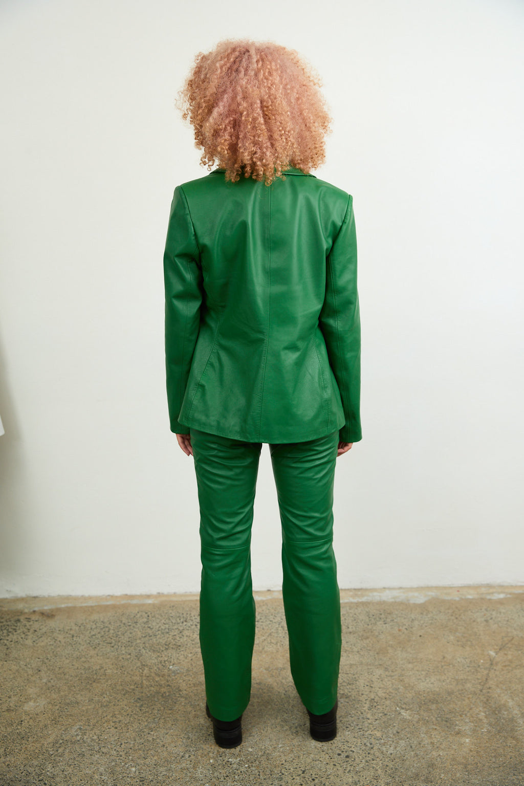 Green Leather Jeans