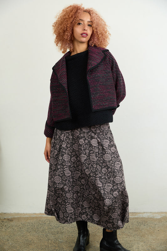 Riley Skirt Taupe Printed Drill