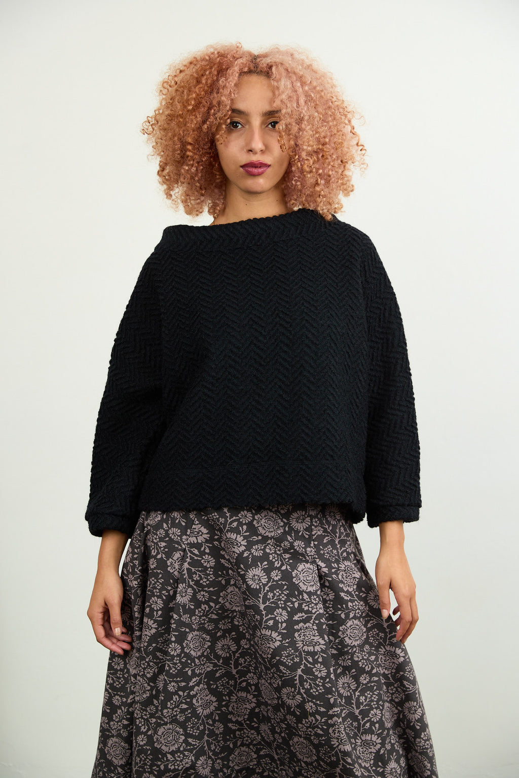 Jo Knit grey marle boiled wool