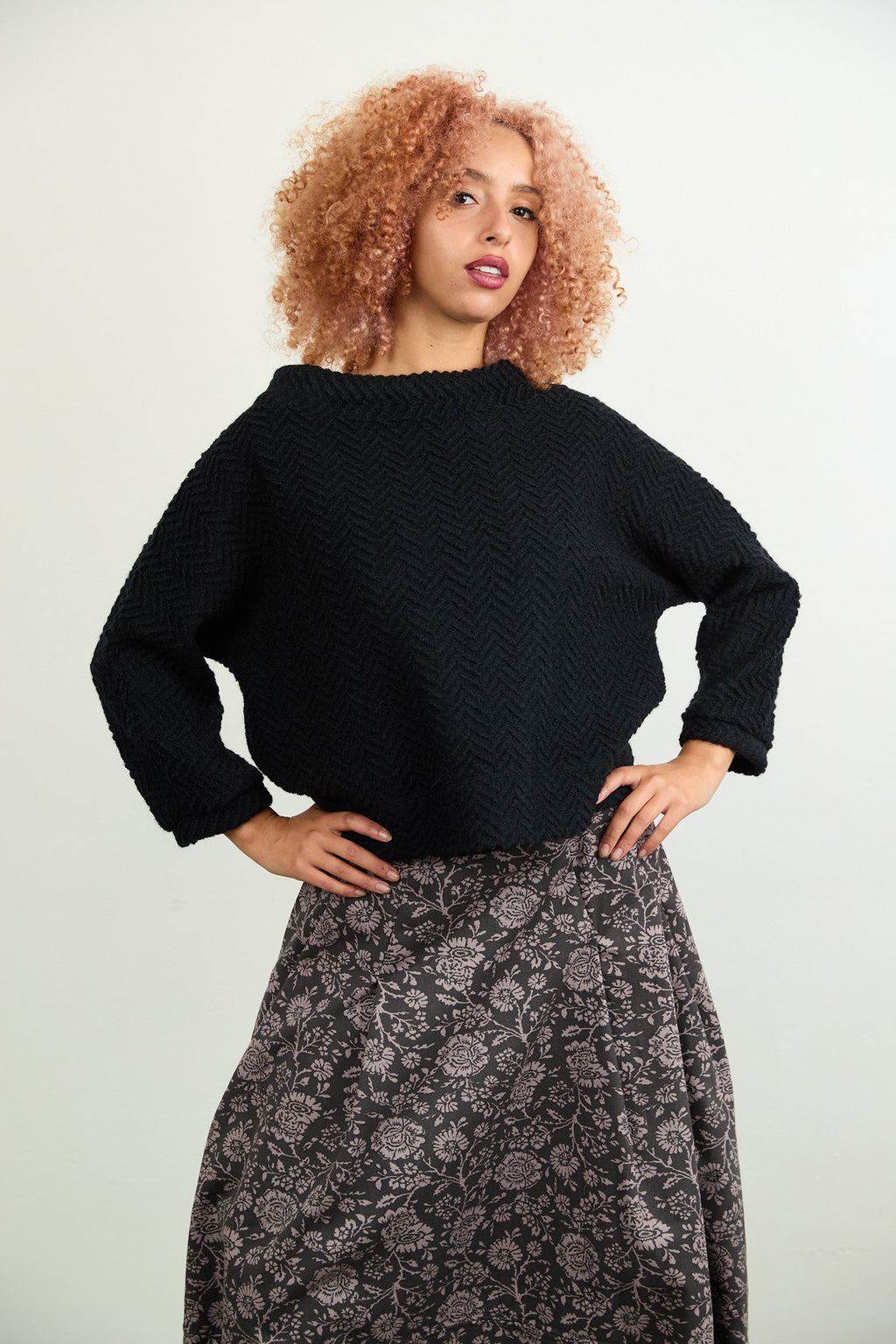 Jo Knit grey marle boiled wool