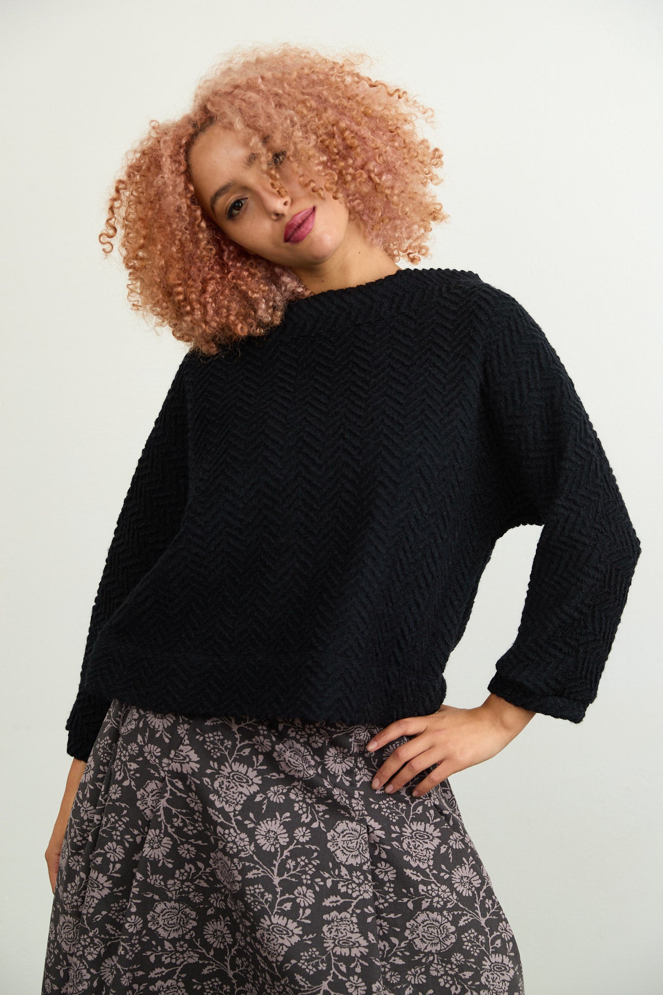 Jo Knit grey marle boiled wool