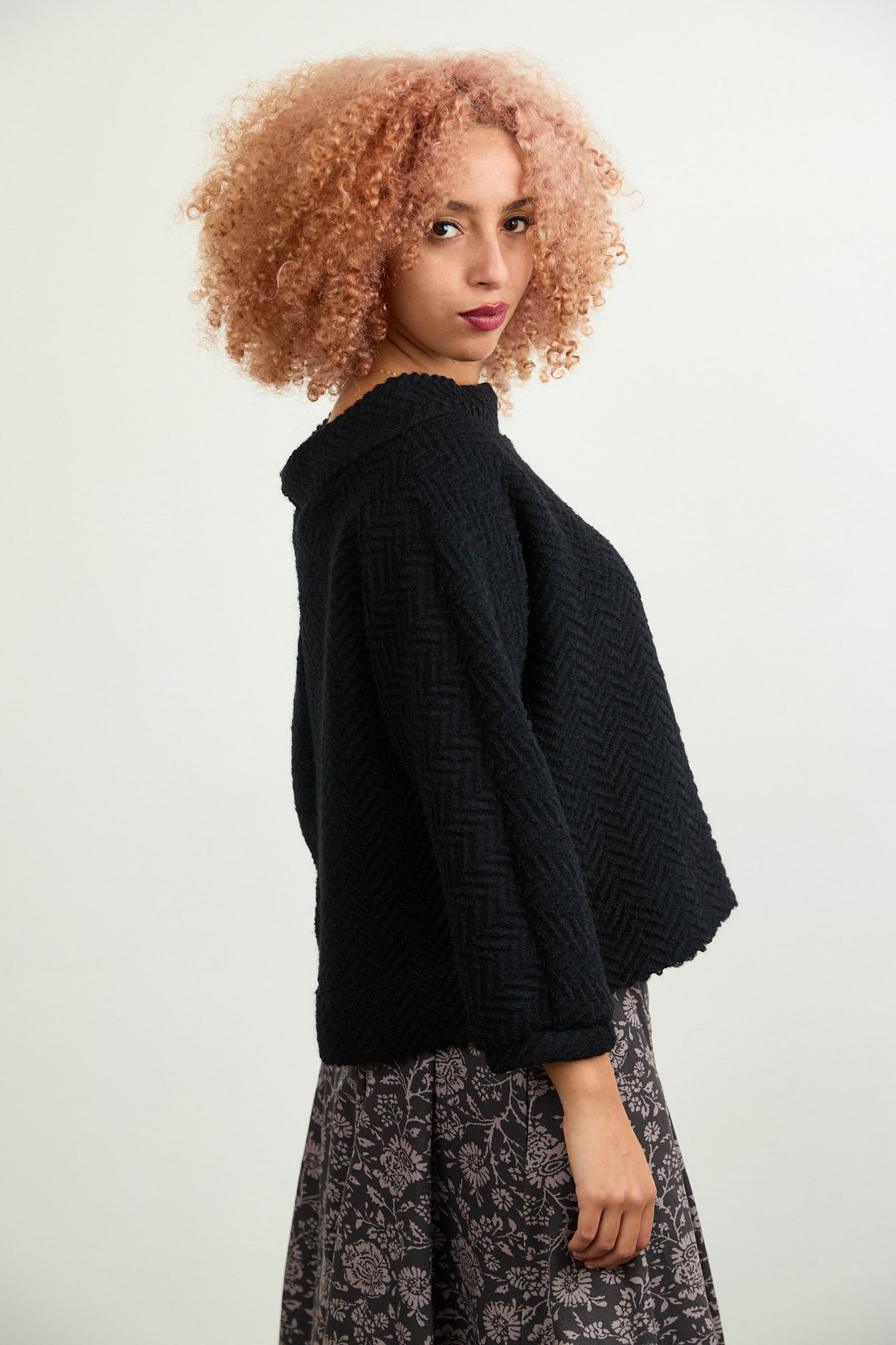 Jo Knit grey marle boiled wool