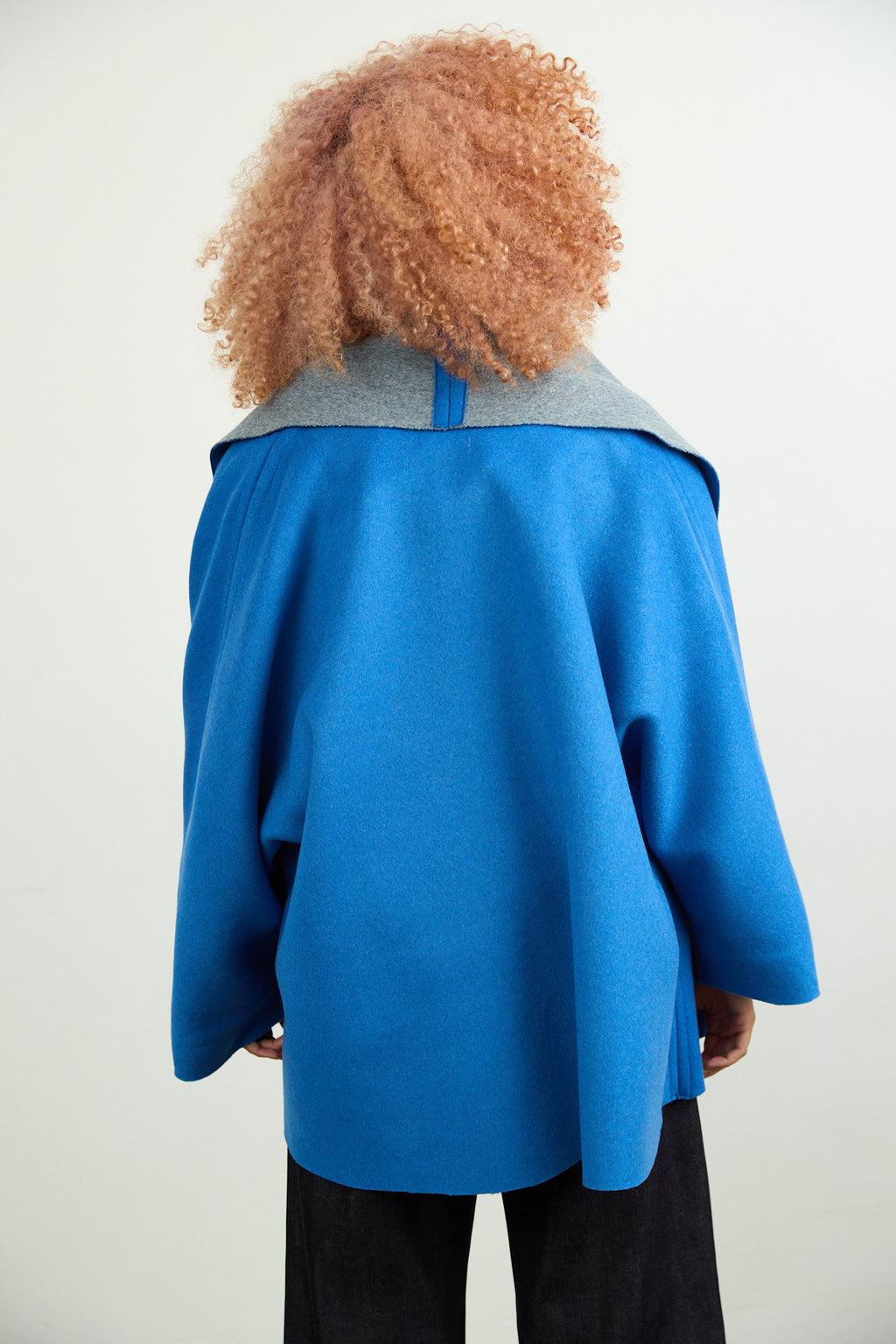 Rita Reversible Wool Coat Chartreuse/Purple