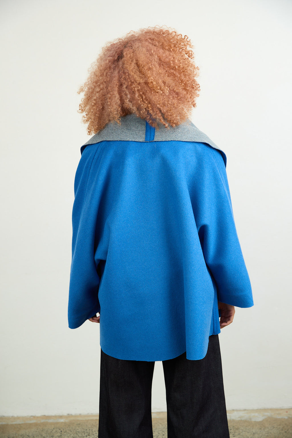 Rita Reversible Wool Coat Chartreuse/Purple