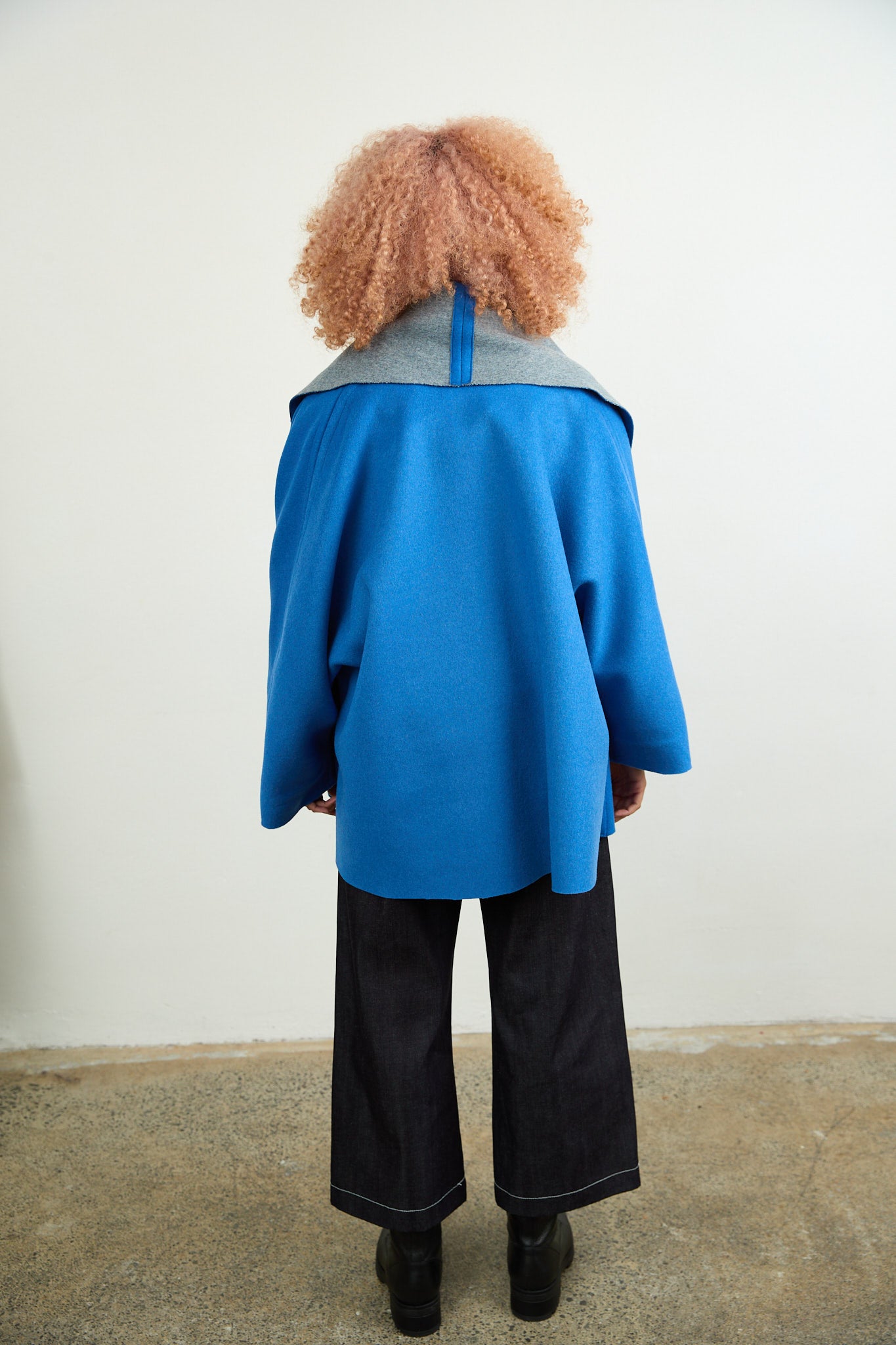 Rita Reversible Wool Coat Blue/Grey