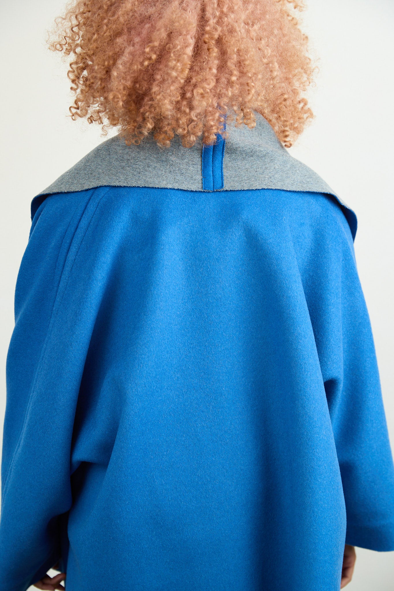 Rita Reversible Wool Coat Blue/Grey