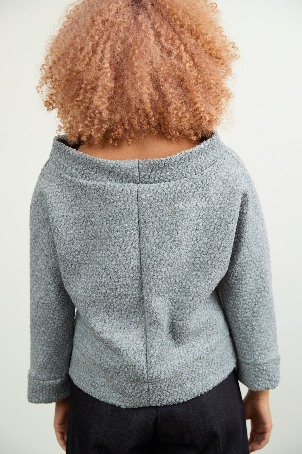 Jo Knit grey marle boiled wool