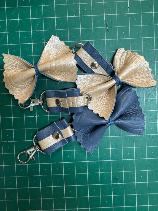 Farfalle Pasta Charms Blue/gold