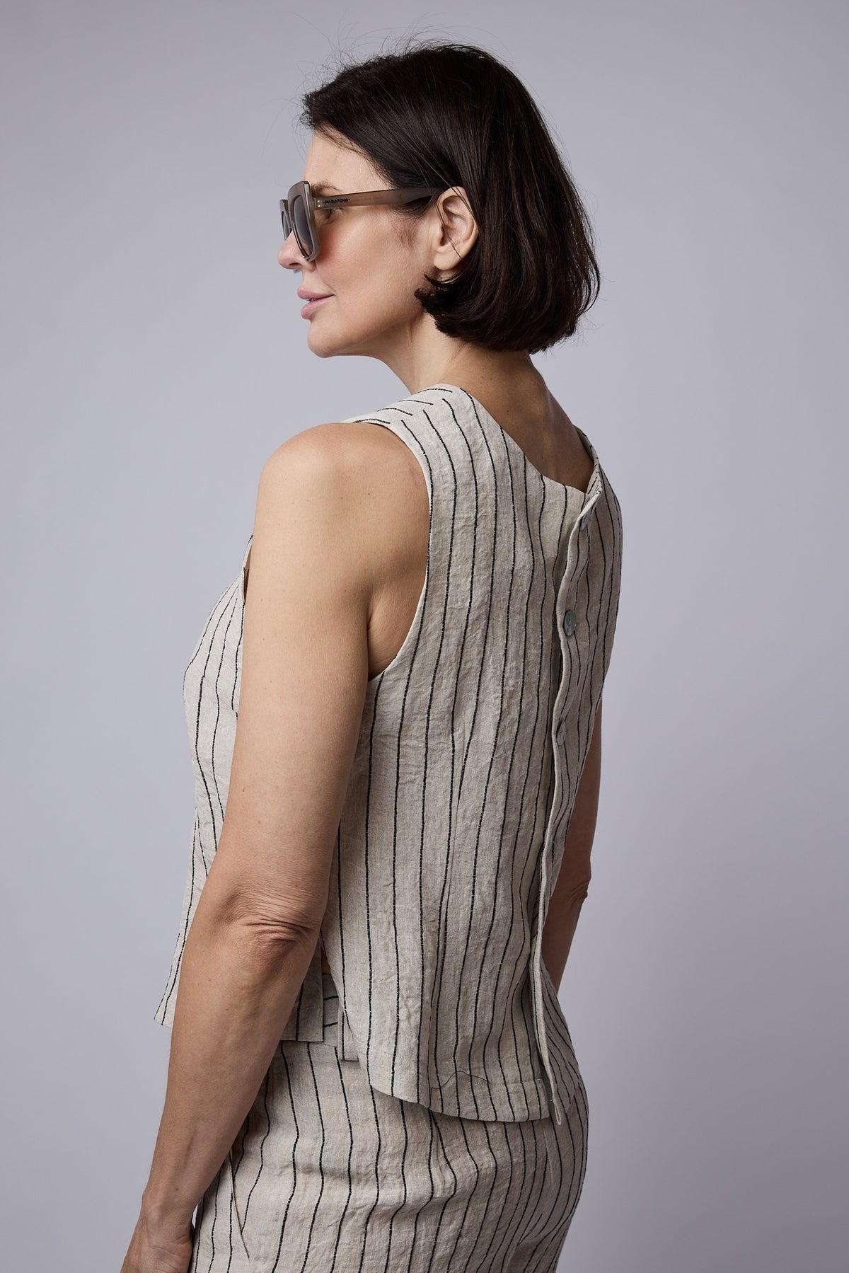 Julianne Stripe linen Top