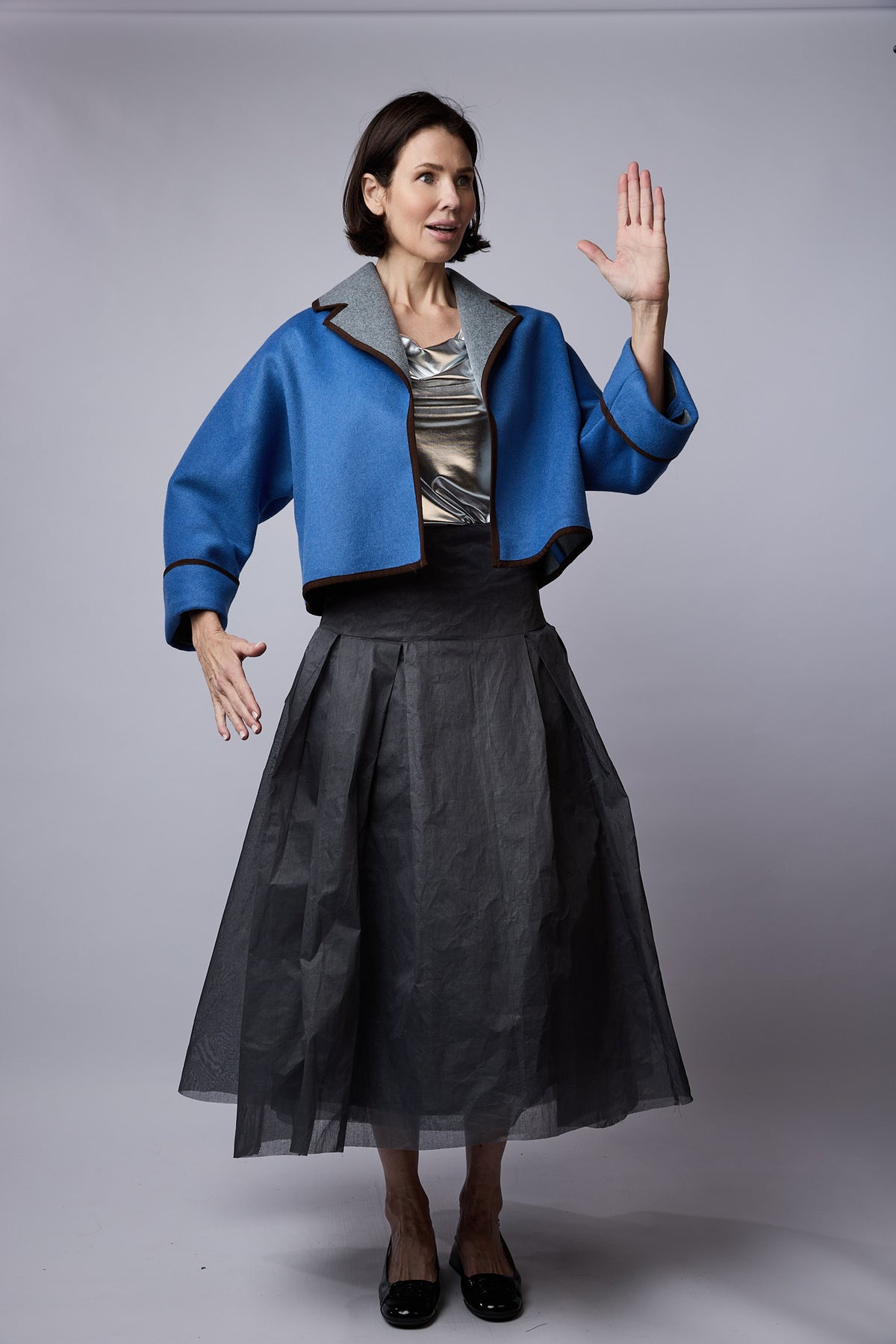 Eliza Jacket Wool Blue/grey