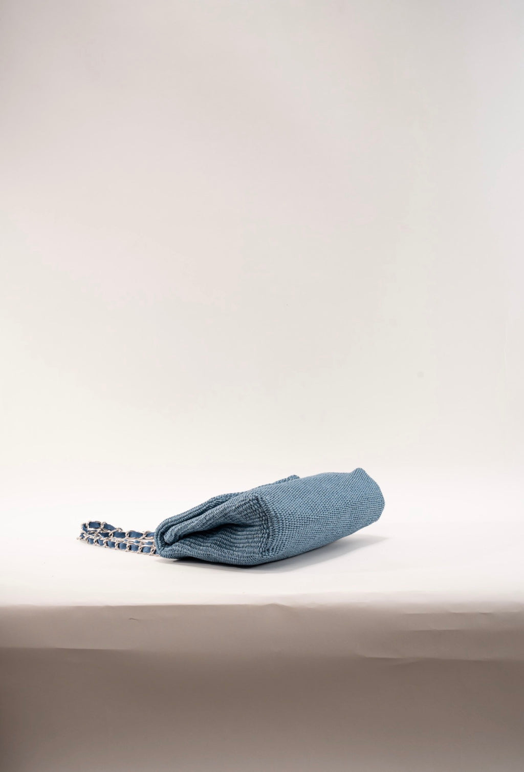 BIDINIS Clarice raffia bag Blue