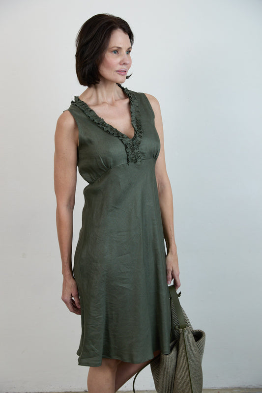 Ronan dress Sage