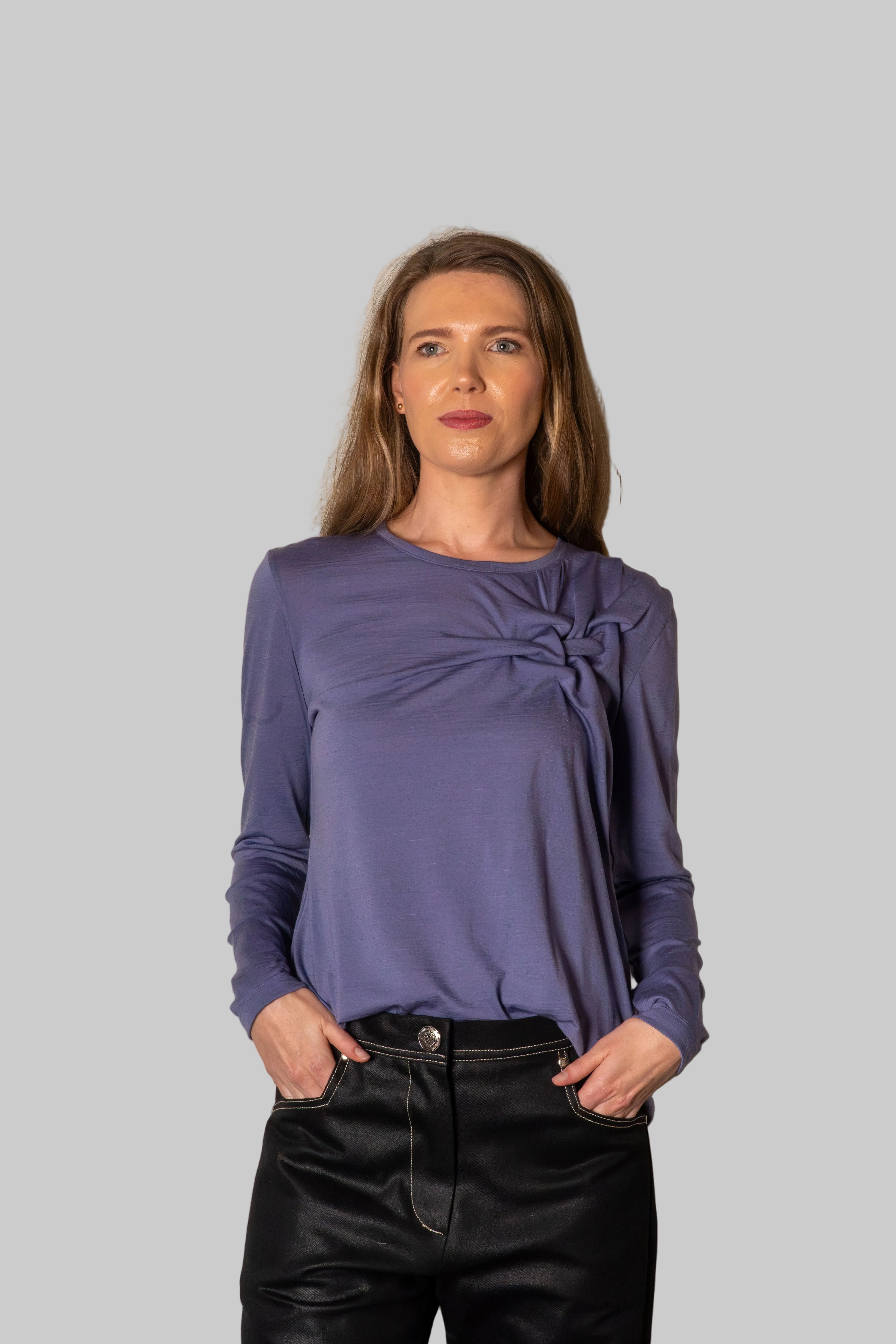 SYLVIA RILEY Rondo Top Jacaranda