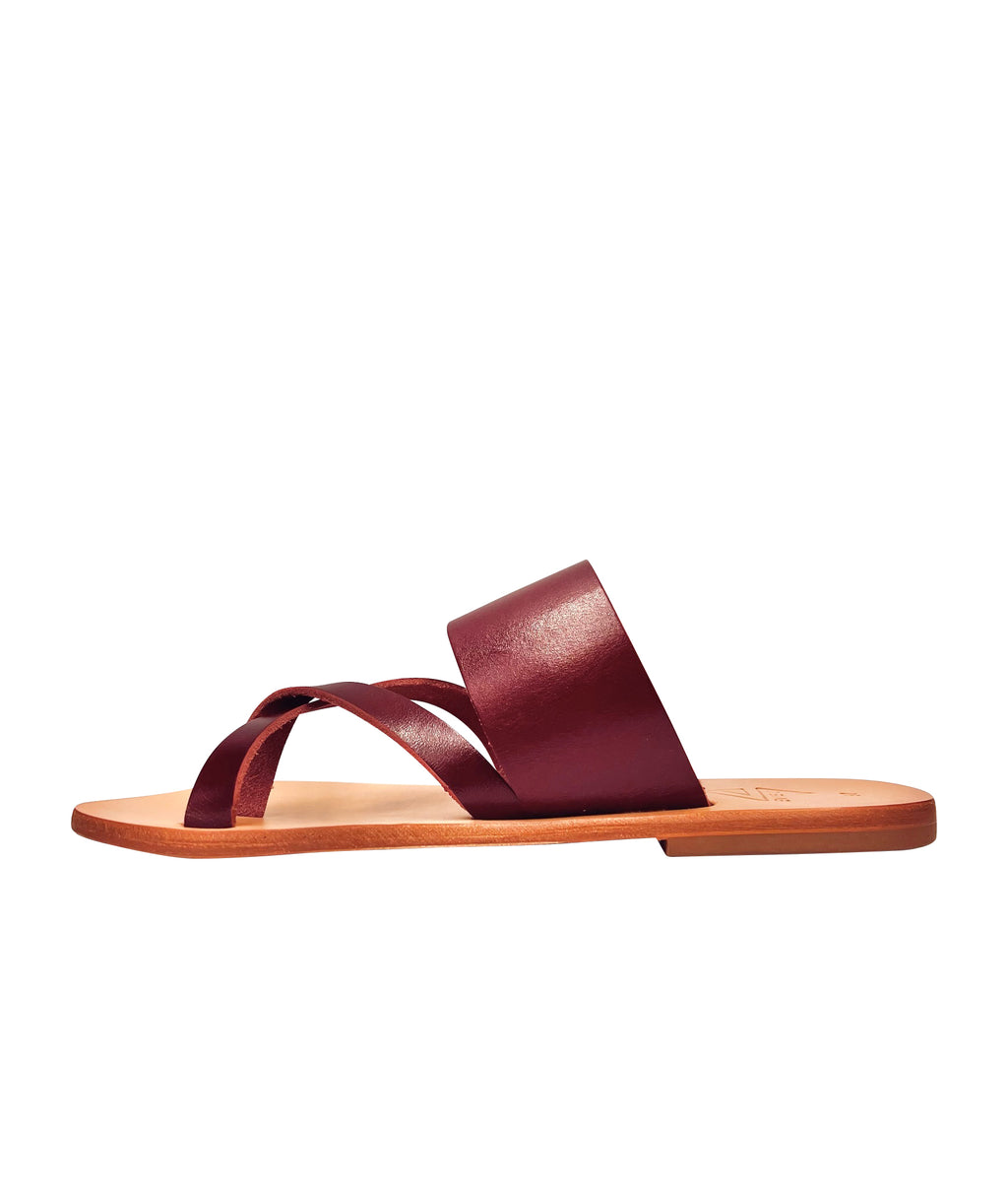 EVIE G Alpha Leather Sandals Nude