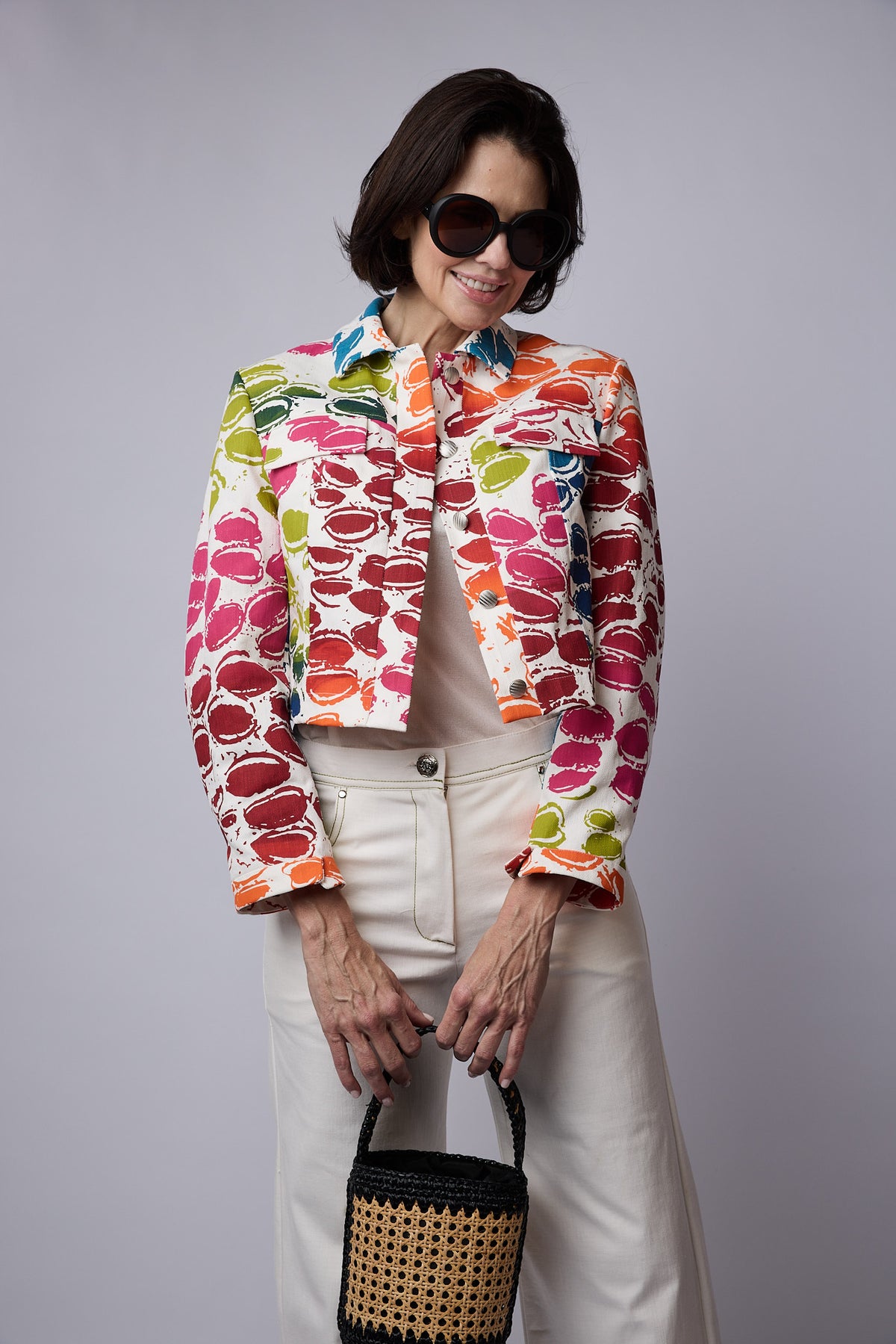 SYLVIA RILEY Dulcie Banksia Pod Cropped Jacket