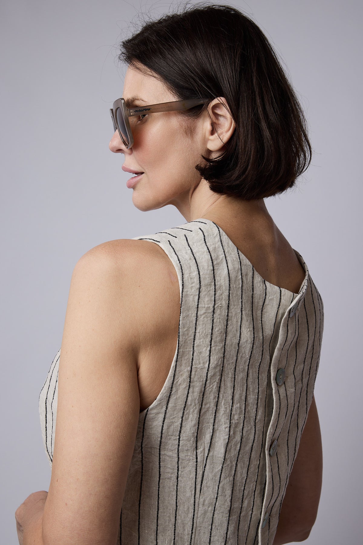 Julianne Stripe linen Top