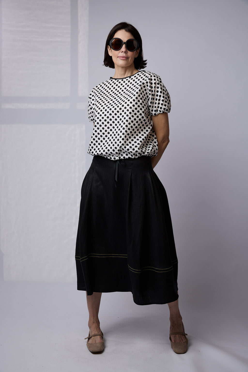 Luca Twill Linen Skirt