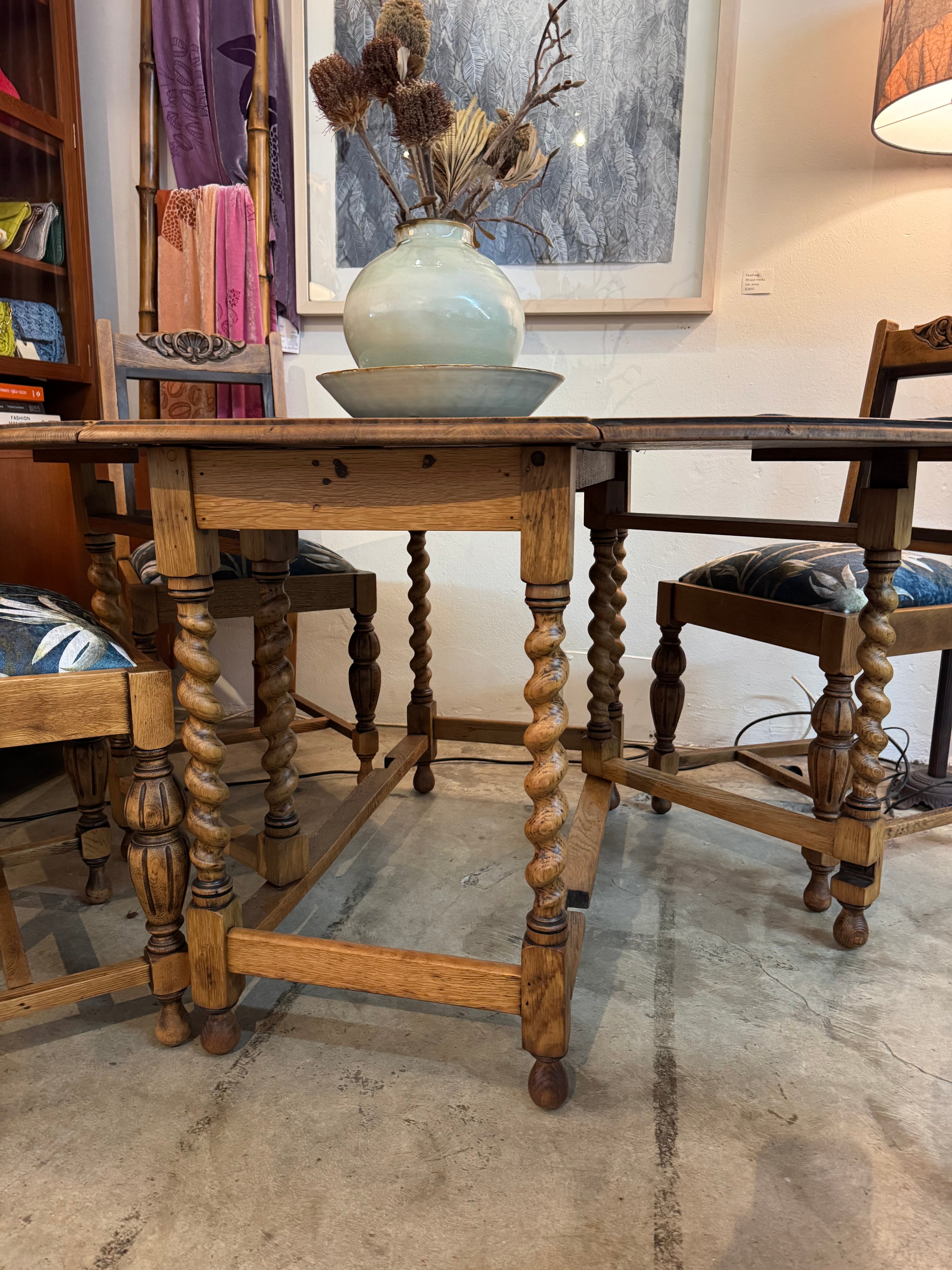 Dining table and chairs