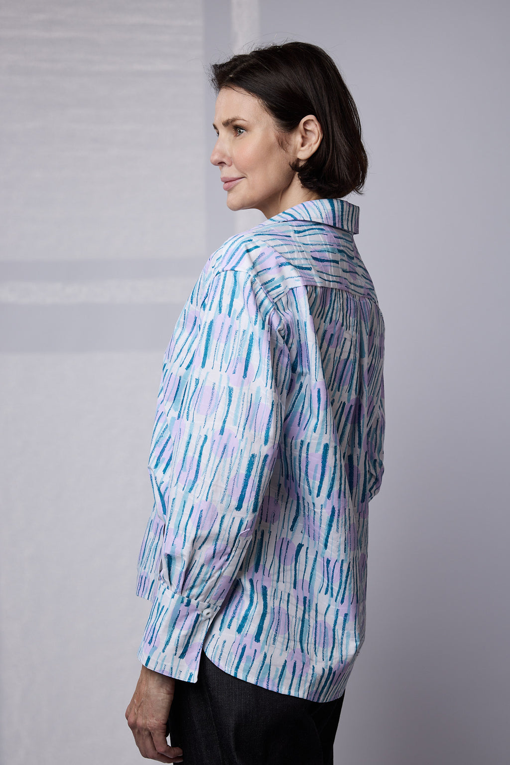 SYLVIA RILEY Calypso Shirt Sticks Print