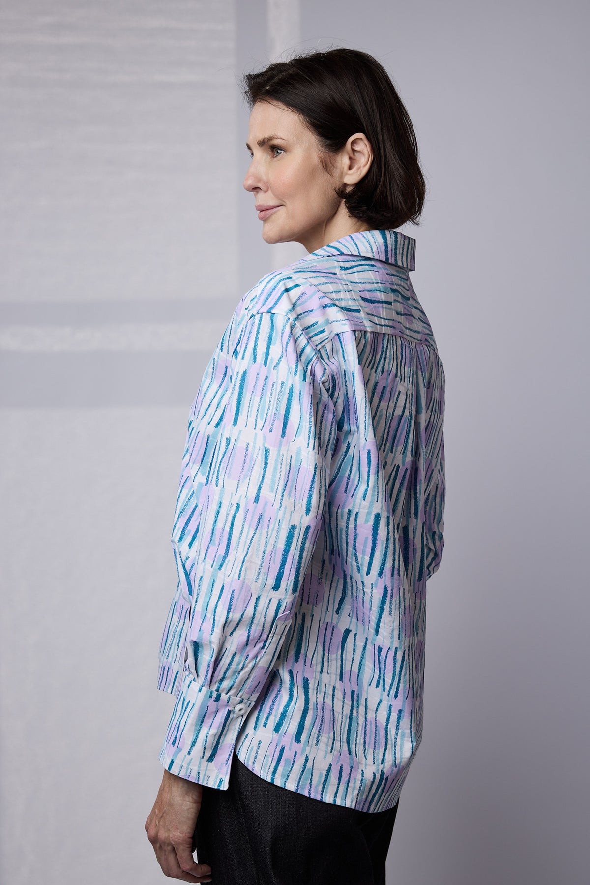 SYLVIA RILEY Calypso Shirt Sticks Print