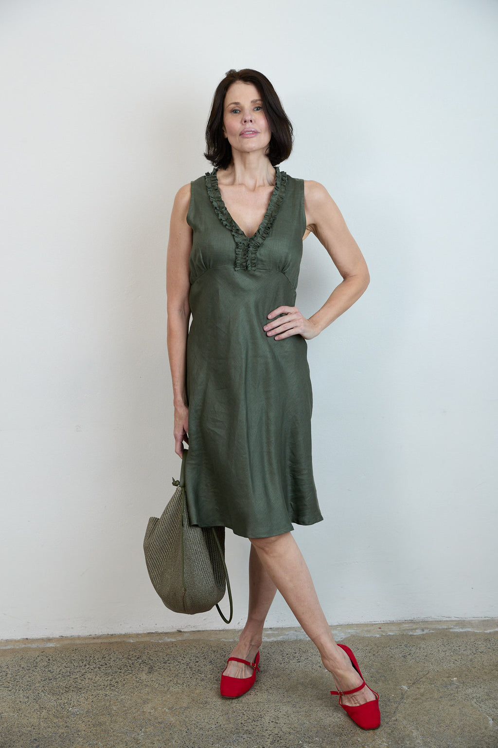 Ronan dress Sage