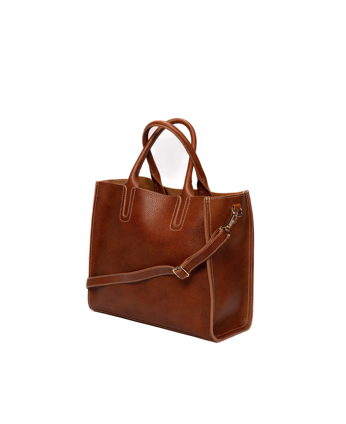 BIDINIS Florence Nappa Tote Rust Tan