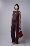 Florence Linen Pants Raisin