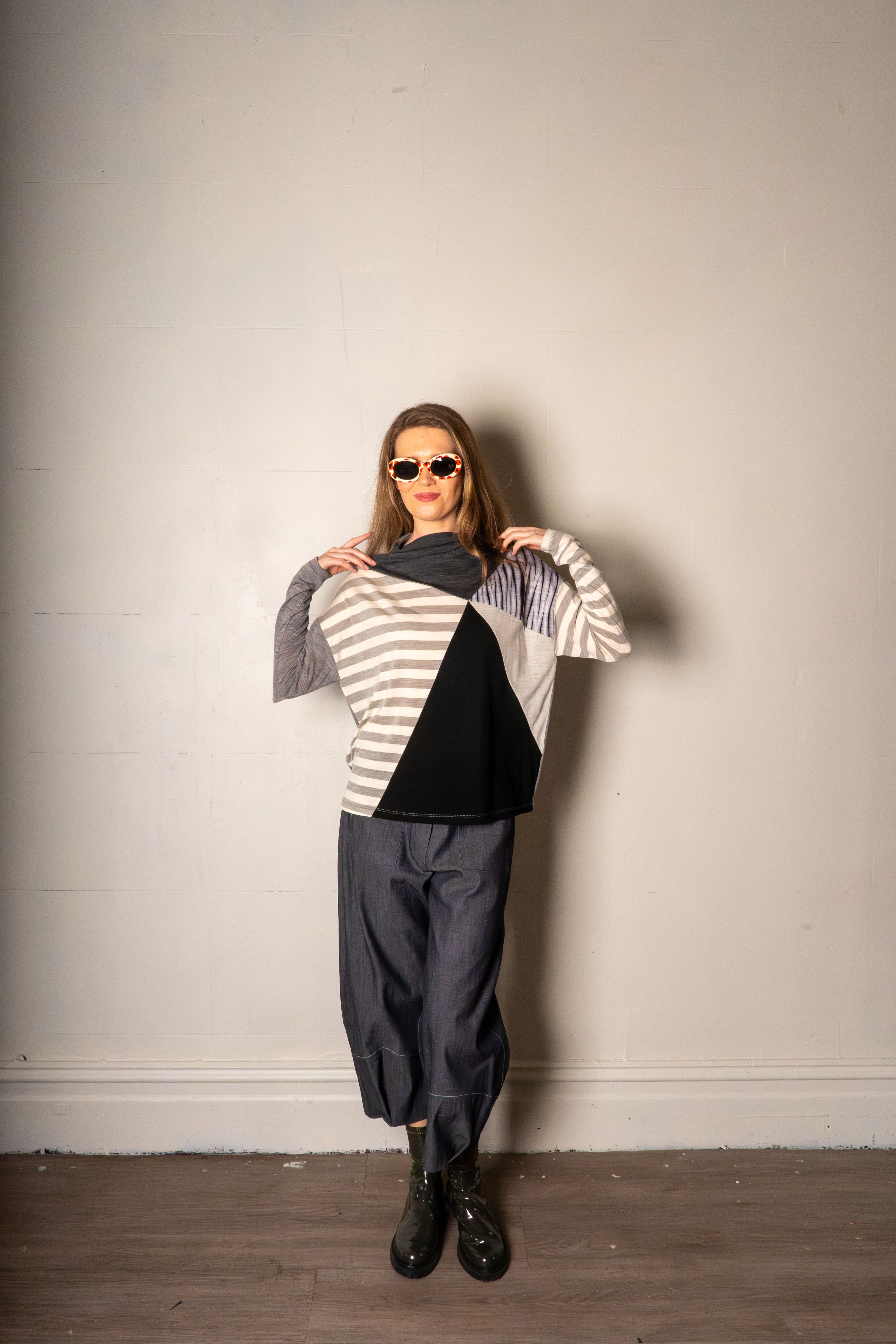 SYLVIA RILEY Calliope merino jersey top