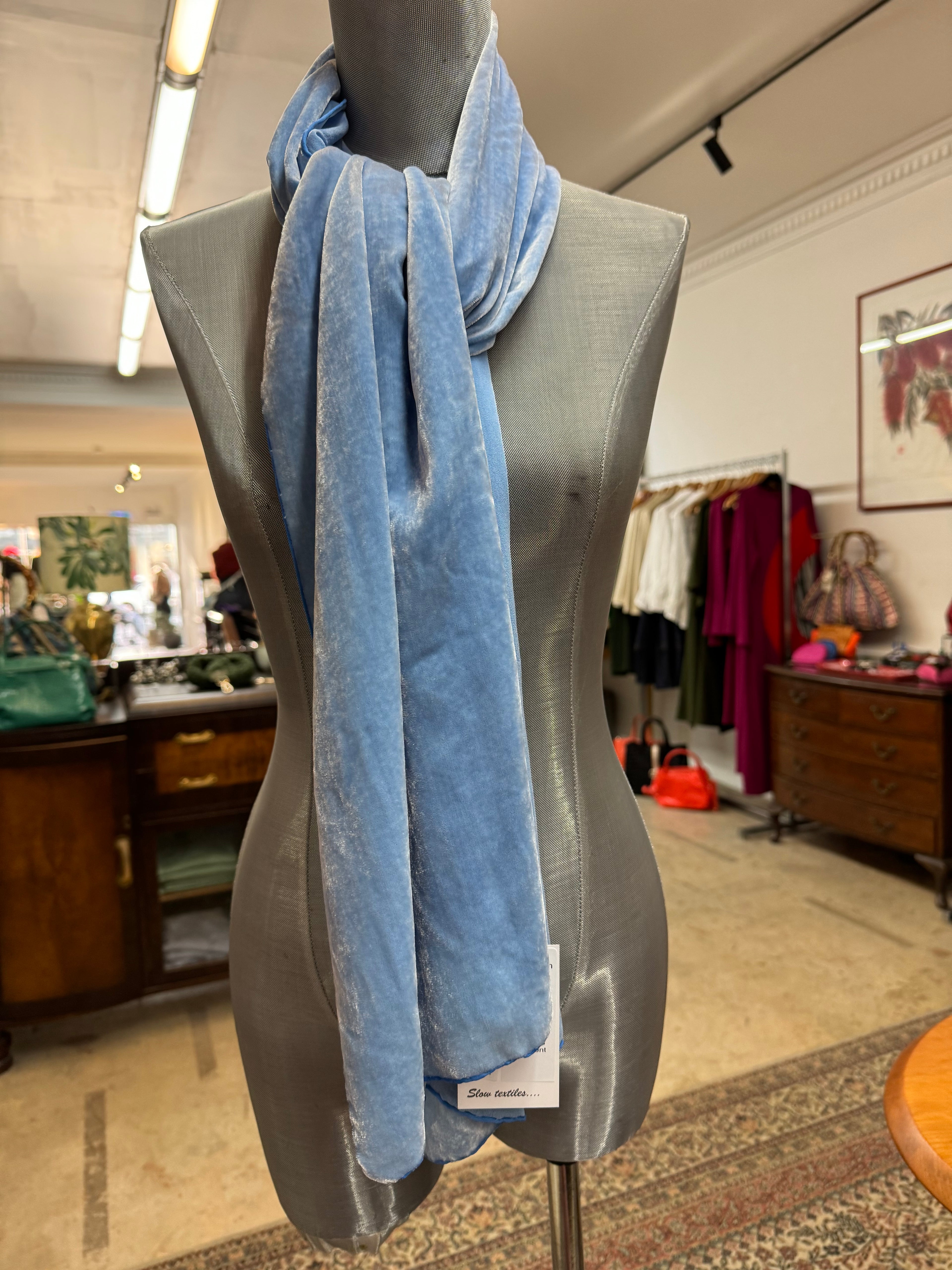 SYLVIA RILEY velvet scarf